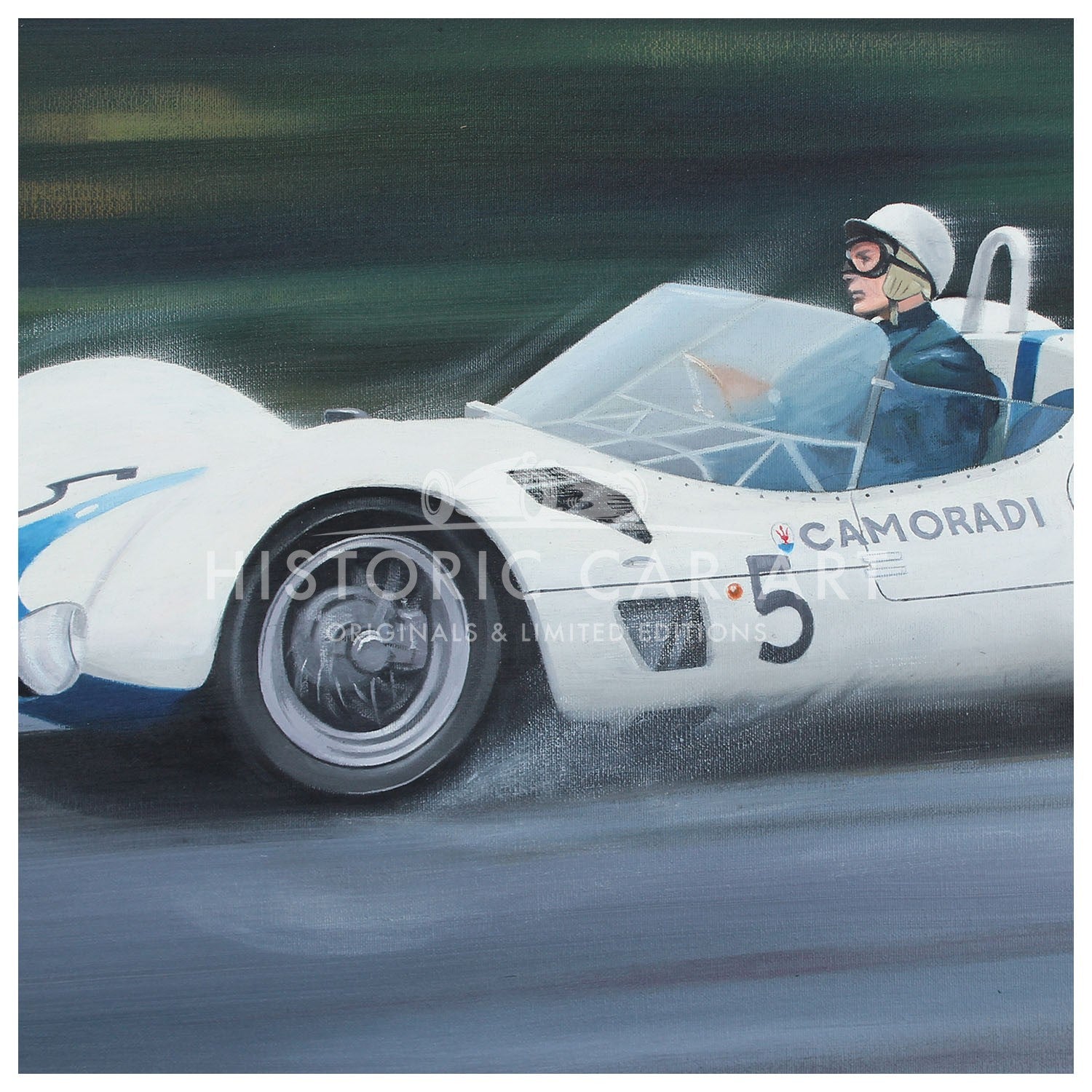 1960 Nurburgring 1000km Race | Moss & Gurney | Maserati Tipo 61 | Painting