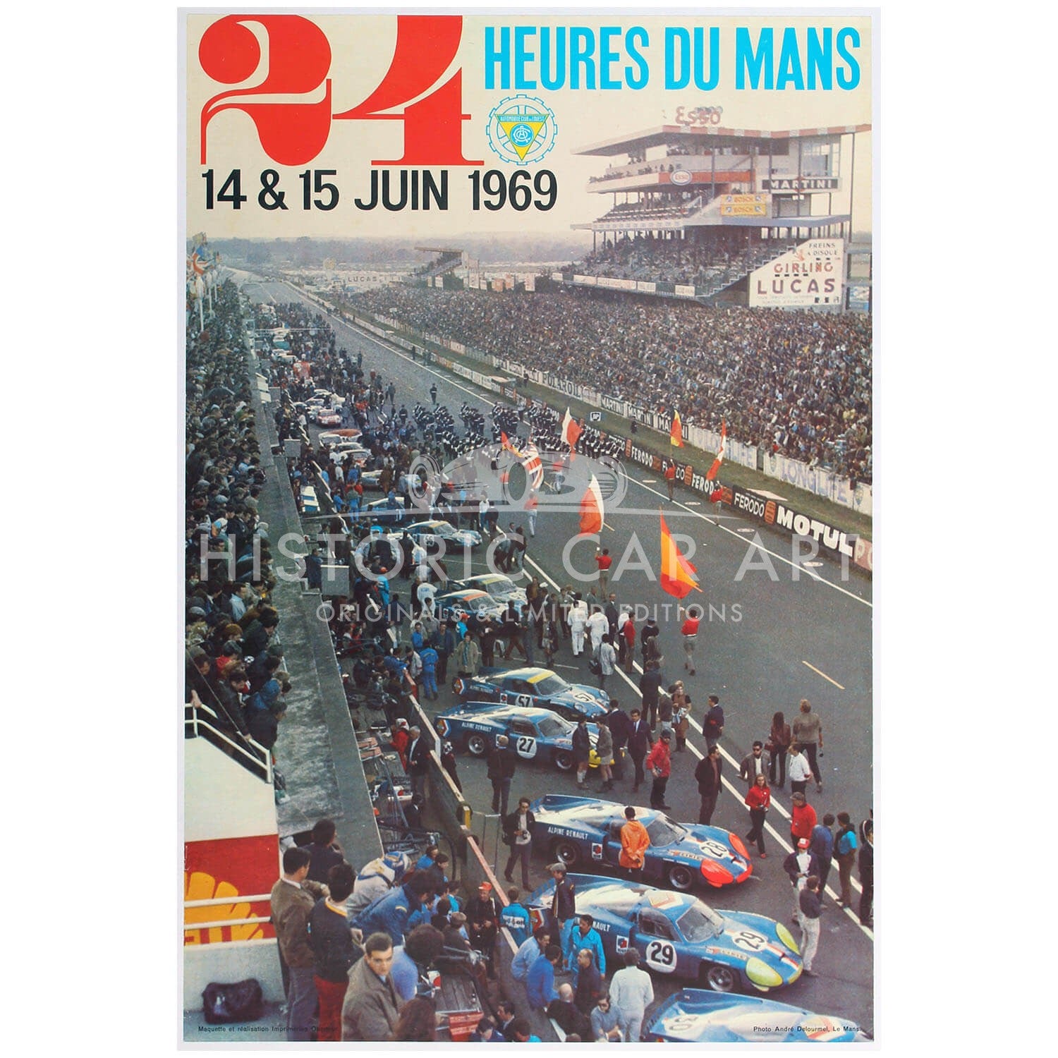 French | Le Mans 24 hours 1969 Original Poster