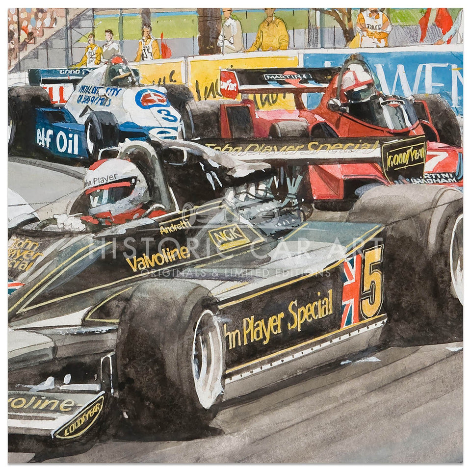 Tony SIMMONDS -Mario Andretti | Lotus | US Grand Prix 1978 | Art Print ...