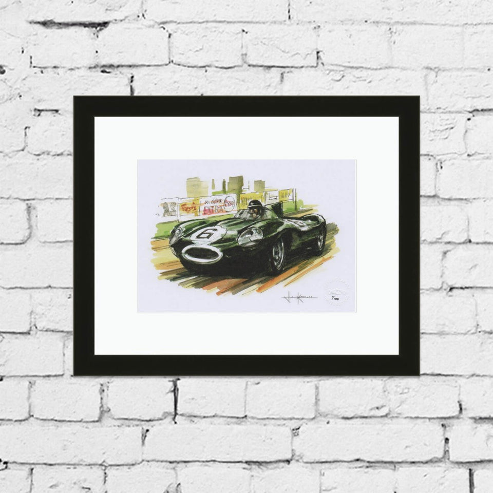 John KETCHELL -Jaguar Art | Le Mans 24h 1955 | Jaguar D-Type | Print ...
