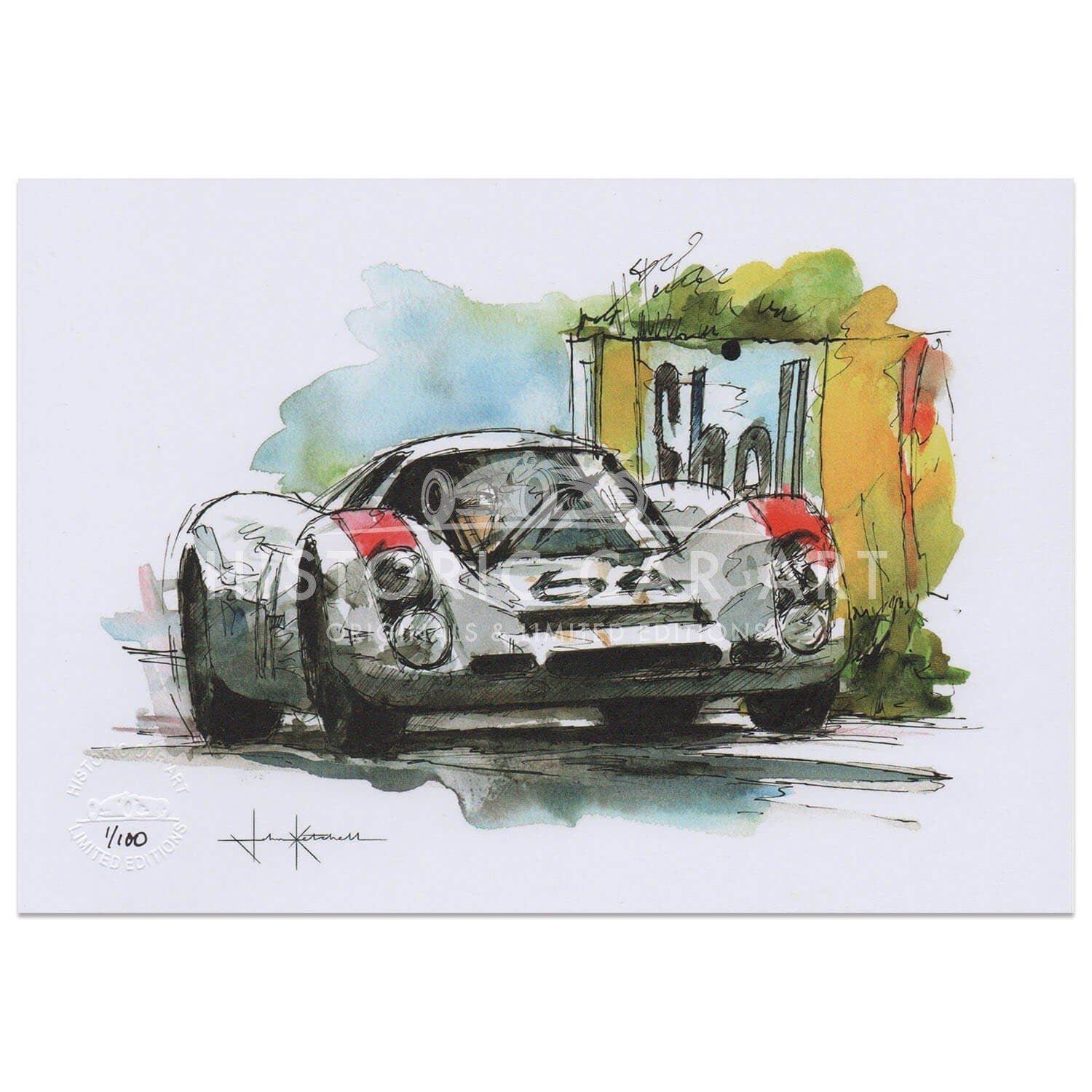 Ferrari | Porsche | Lotus | Ford | Jaguar | Art Print Set