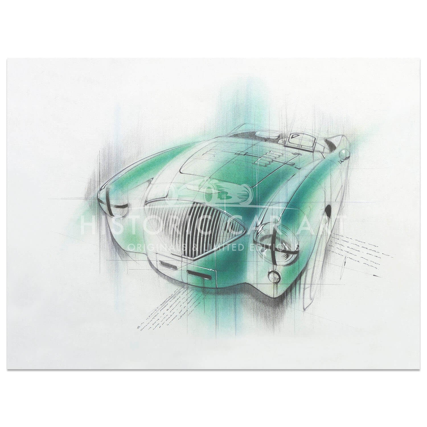 Austin-Healey 100S | Speed Record Car | Art Print