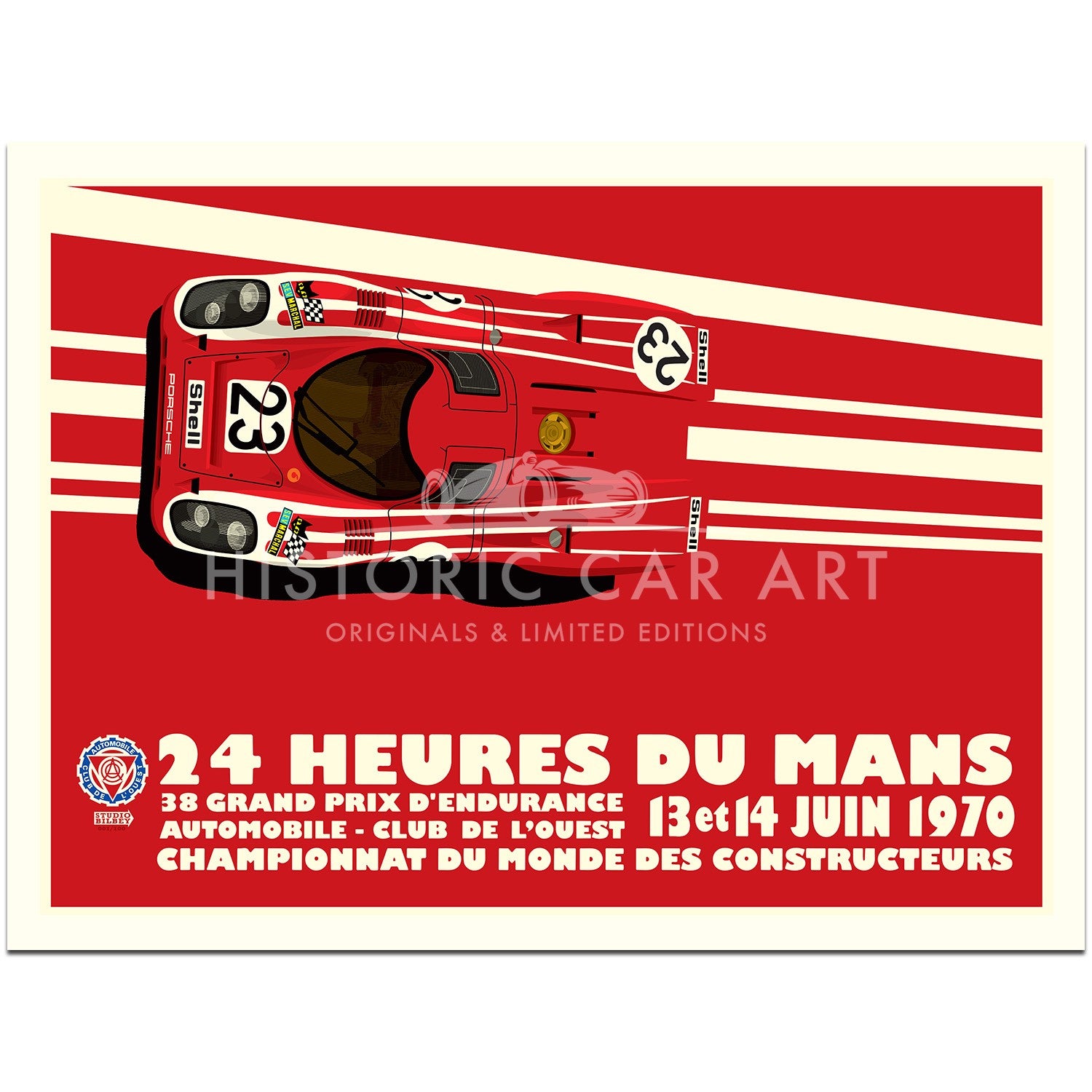Bilbey Studio BILBEY -1970 Salzburg Porsche 917 | Le Mans 24 Hours | Art Print ...