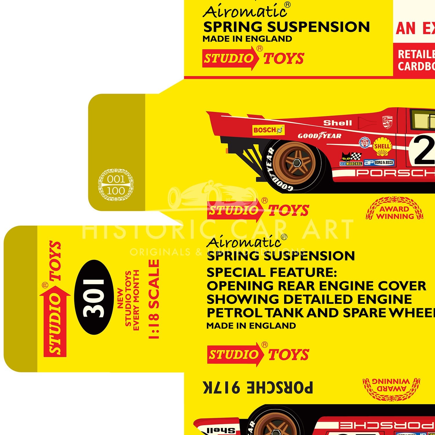 Porsche 917 Box Design #301 | Le Mans Winner | Art Print