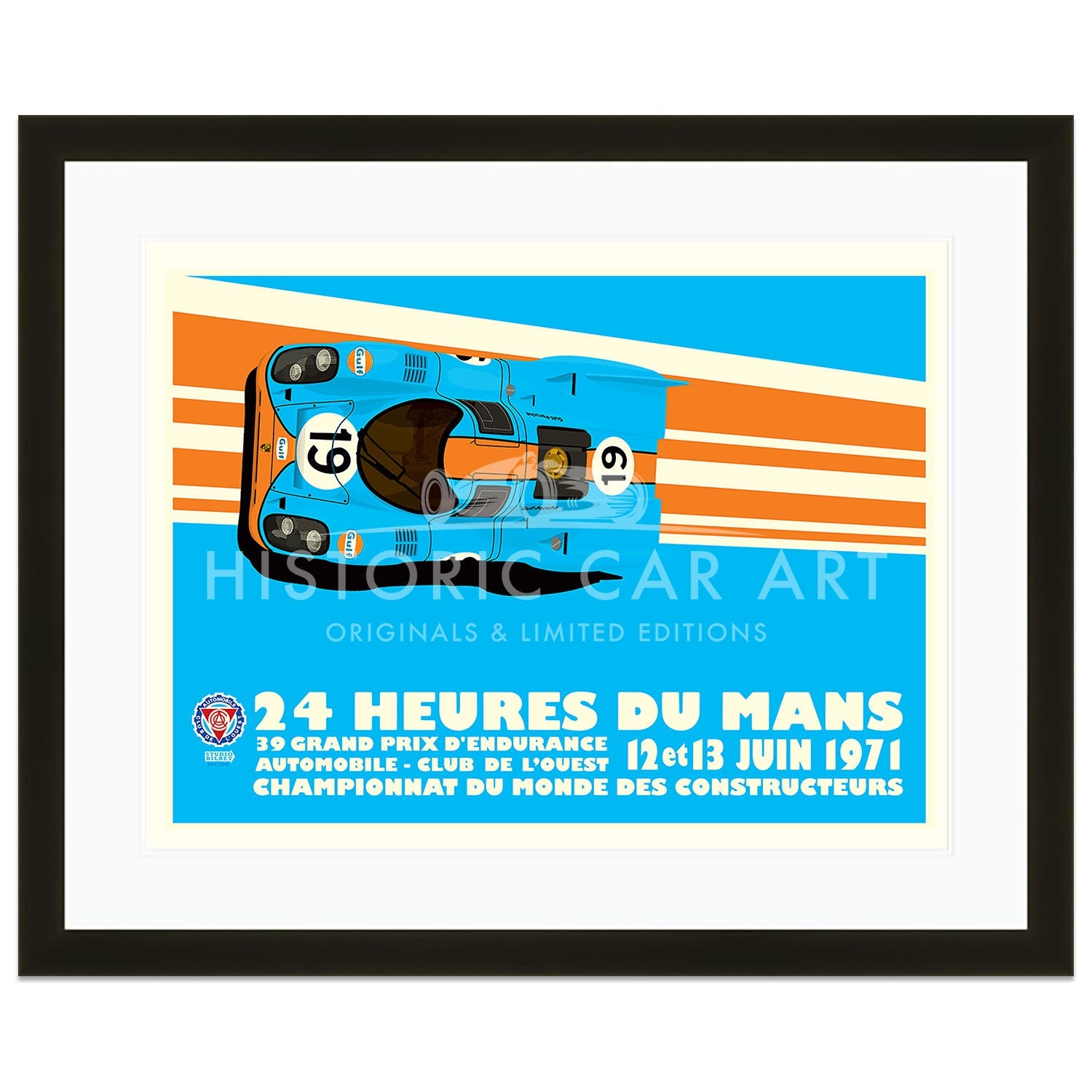 1971 Gulf Porsche 917 | Le Mans 24 Hours | Art Print | Poster