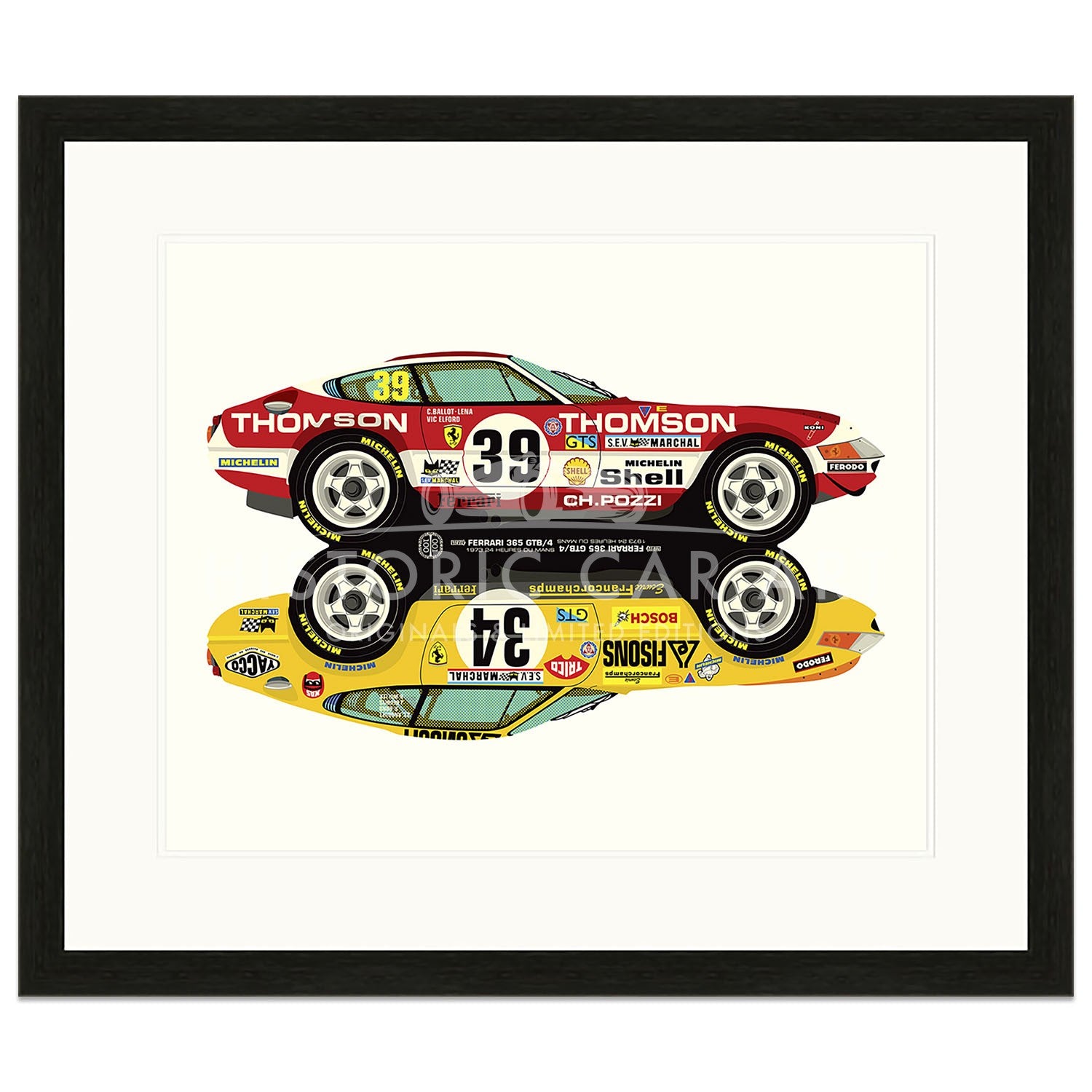 Ferrari 365GTB/4 Rivals | Art Print