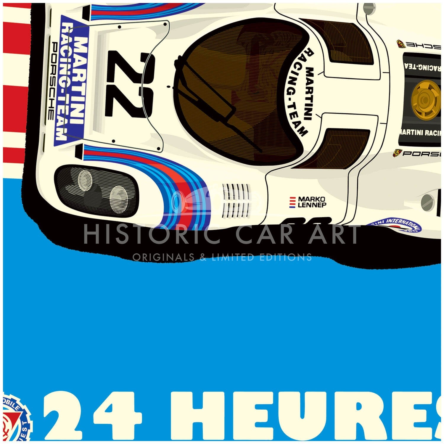 1971 Martini Porsche 917 | Le Mans 24 Hours | Art Print | Poster