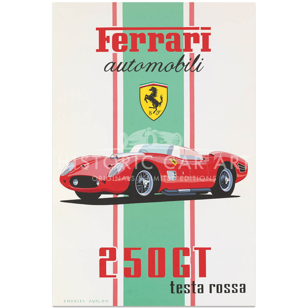 Charles AVALON -1960 Ferrari 250 GT Testa Rossa | Poster
