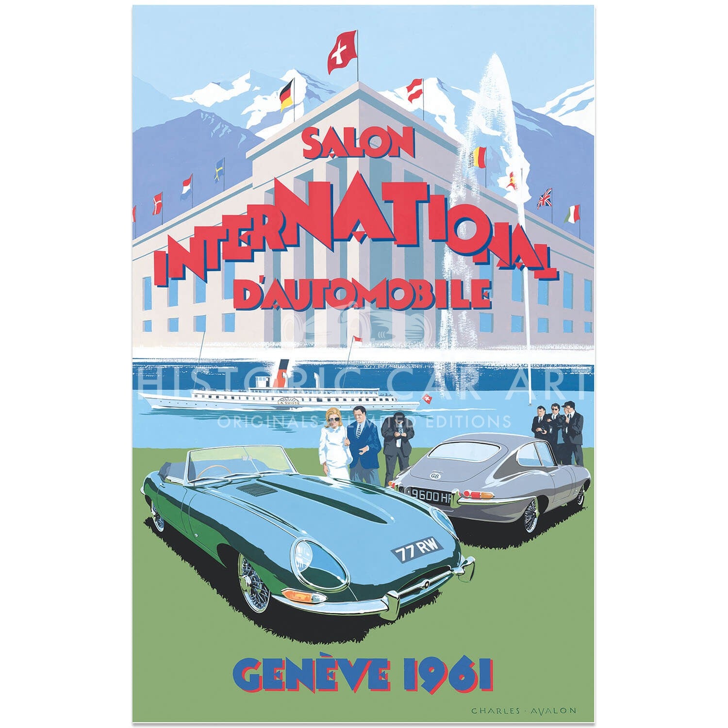 ‘E’ type Jaguar – Salon International d’Automobile, Genève 1961 | Poster
