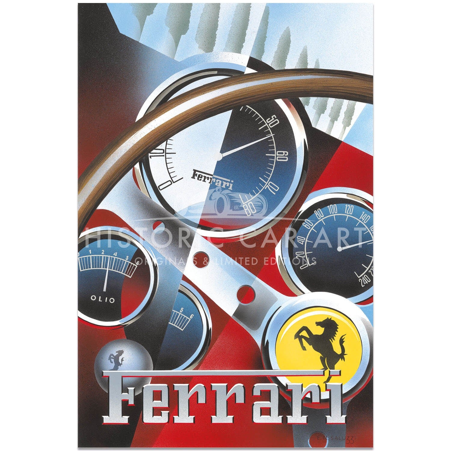 1962 Ferrari 250 GTO Dashboard | Poster