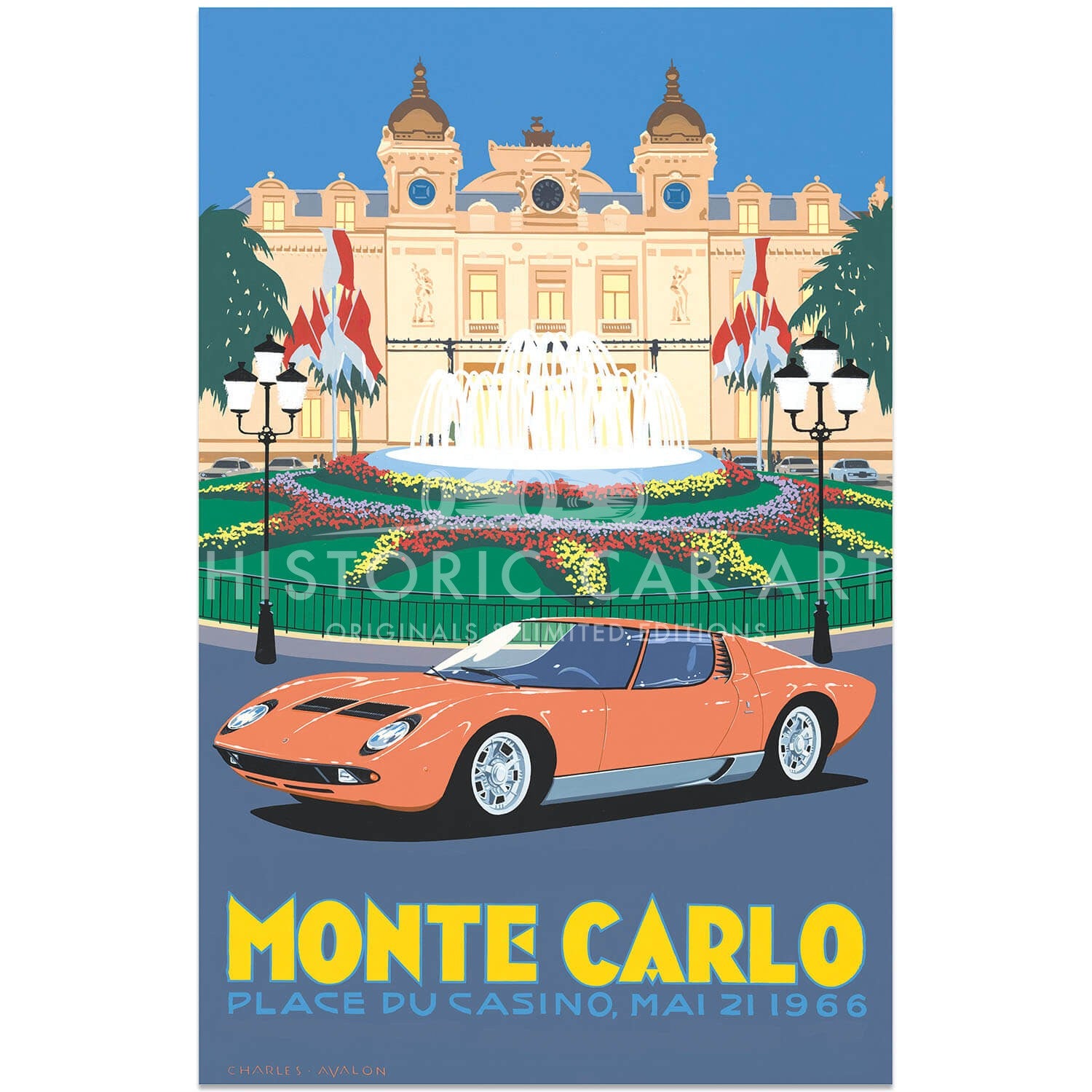 Lamborghini Miura – Monte Carlo, Casino Square | Poster