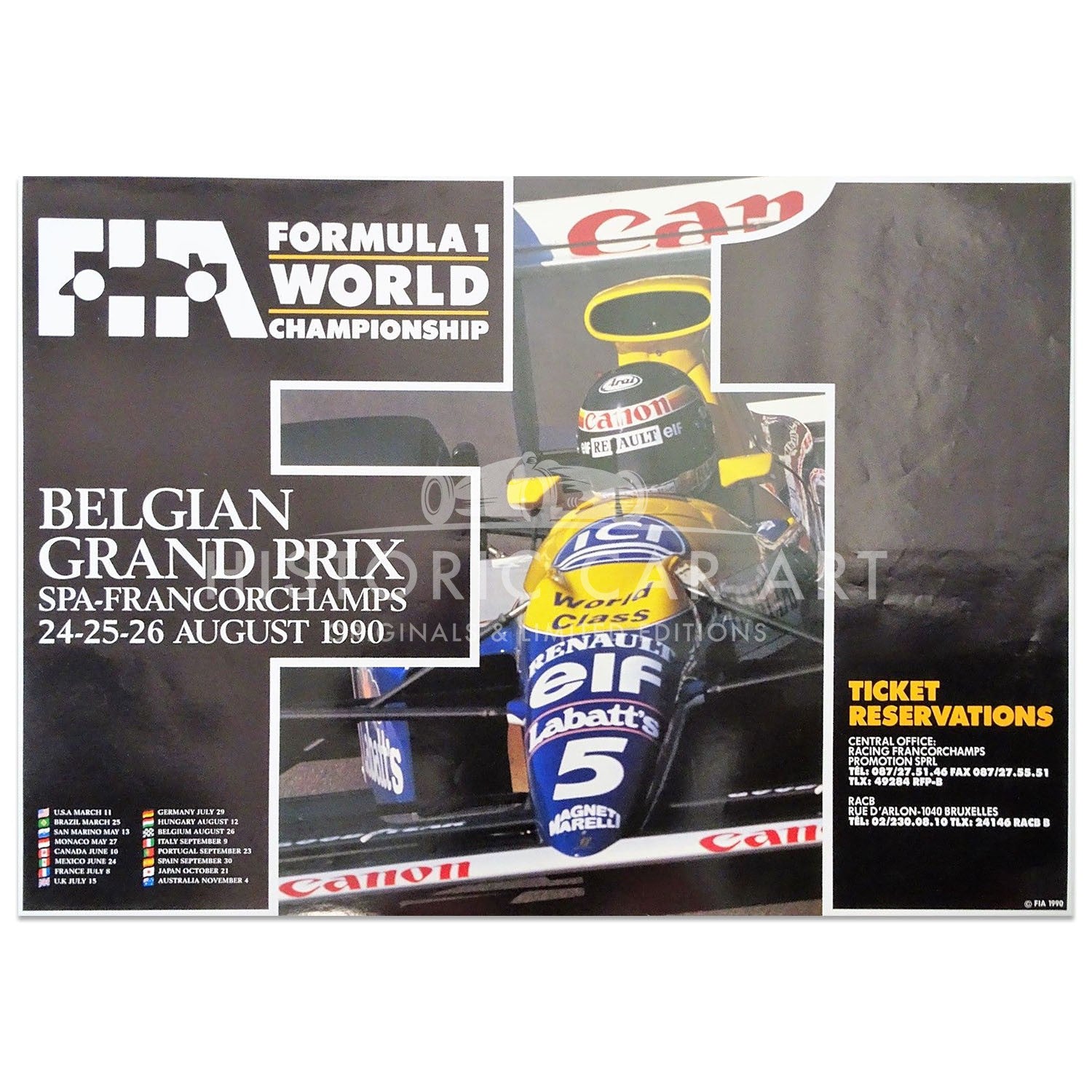 Belgian | Grand Prix 1990 | Original Poster