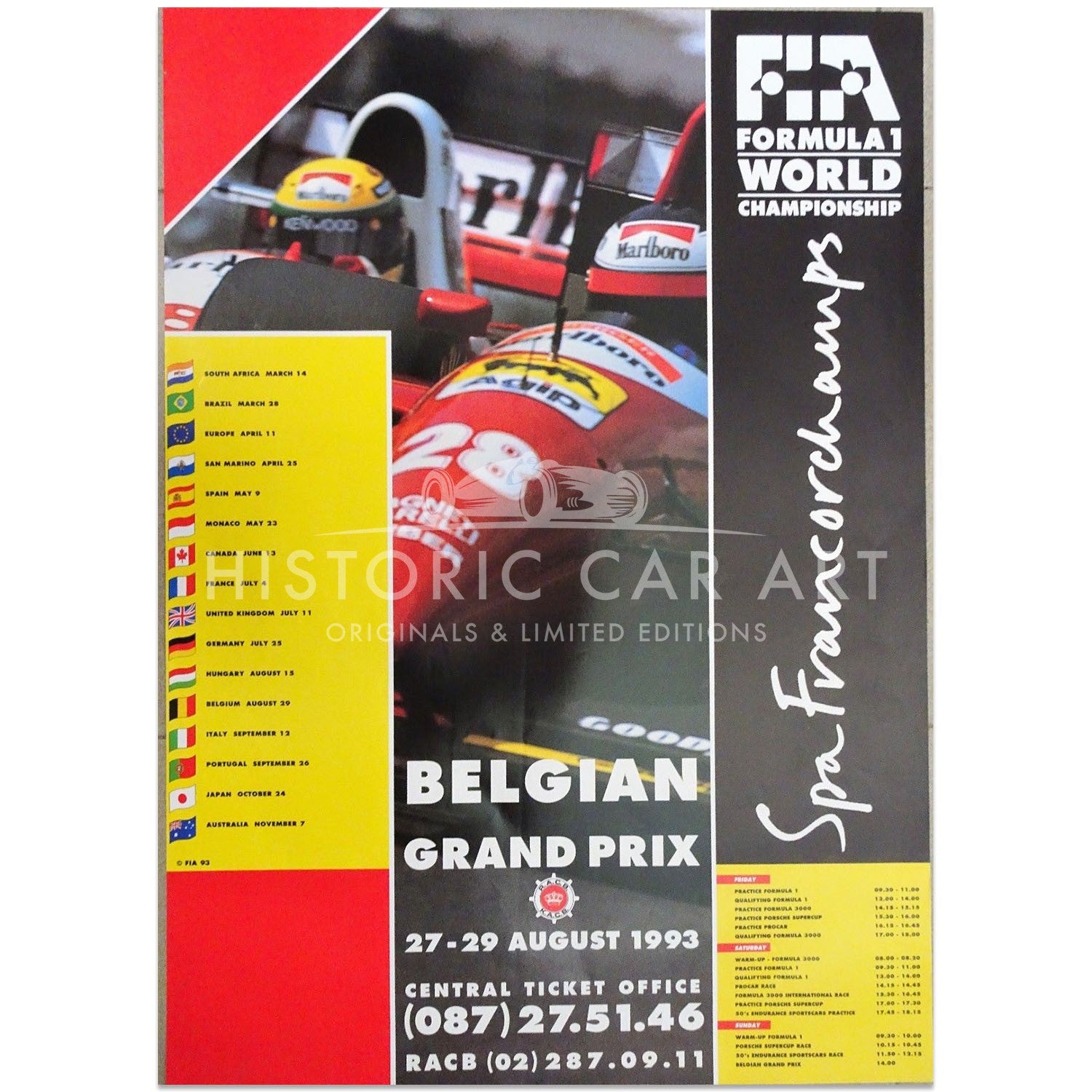 Belgian | Grand Prix 1993 | Original Poster