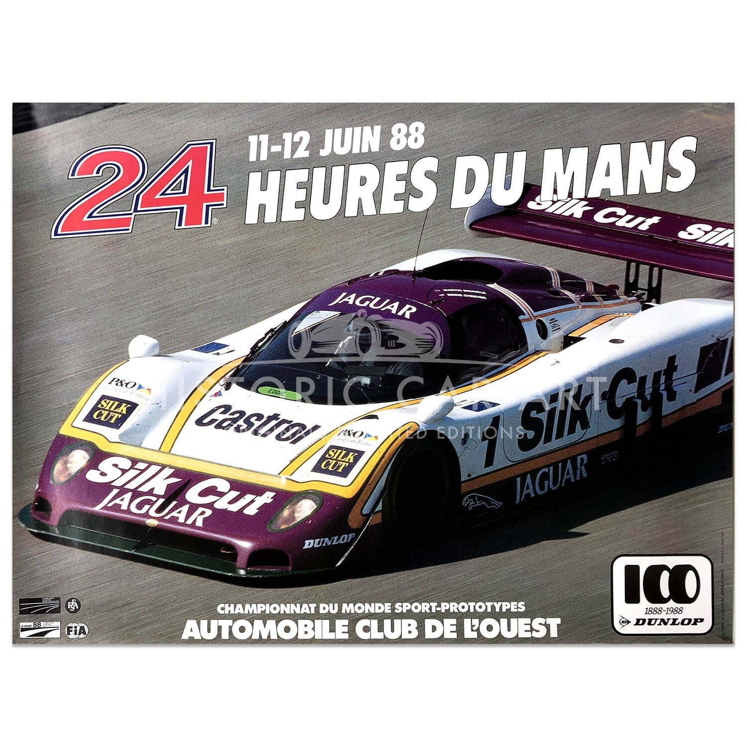 French | Le Mans 24 hours 1988 Original Poster