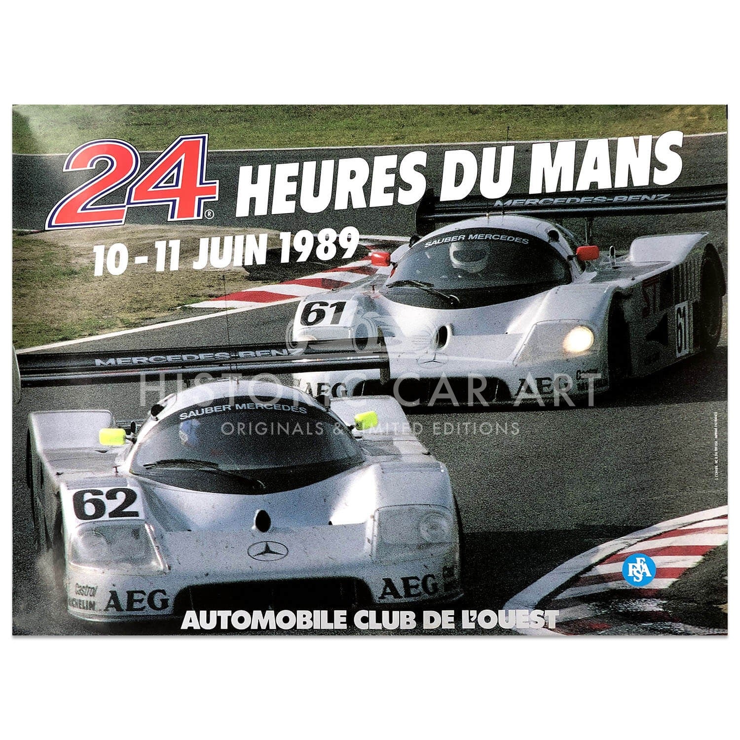 French | Le Mans 24 hours 1989 Original Poster