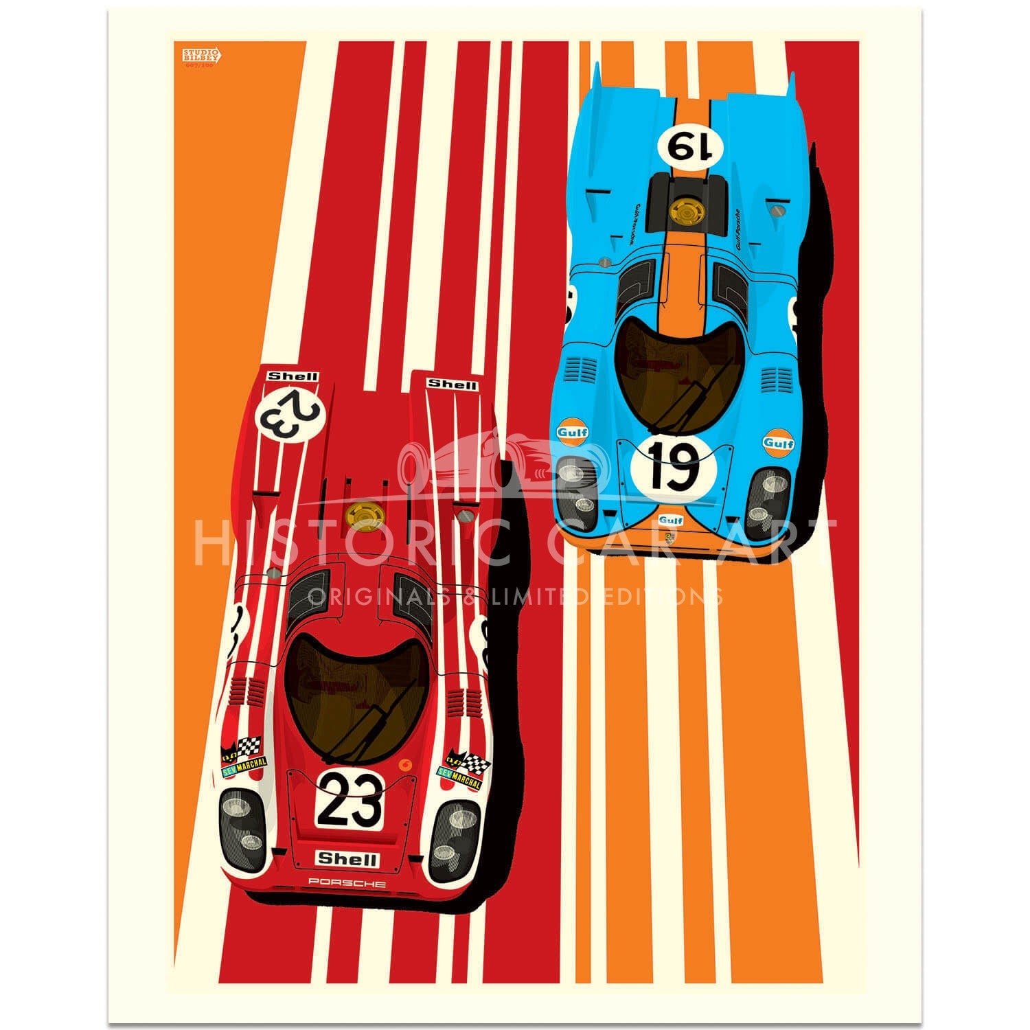 Famous Liveries: Porsche 917 | Salzburg & Gulf Oil | Le Mans 24H | Art Print