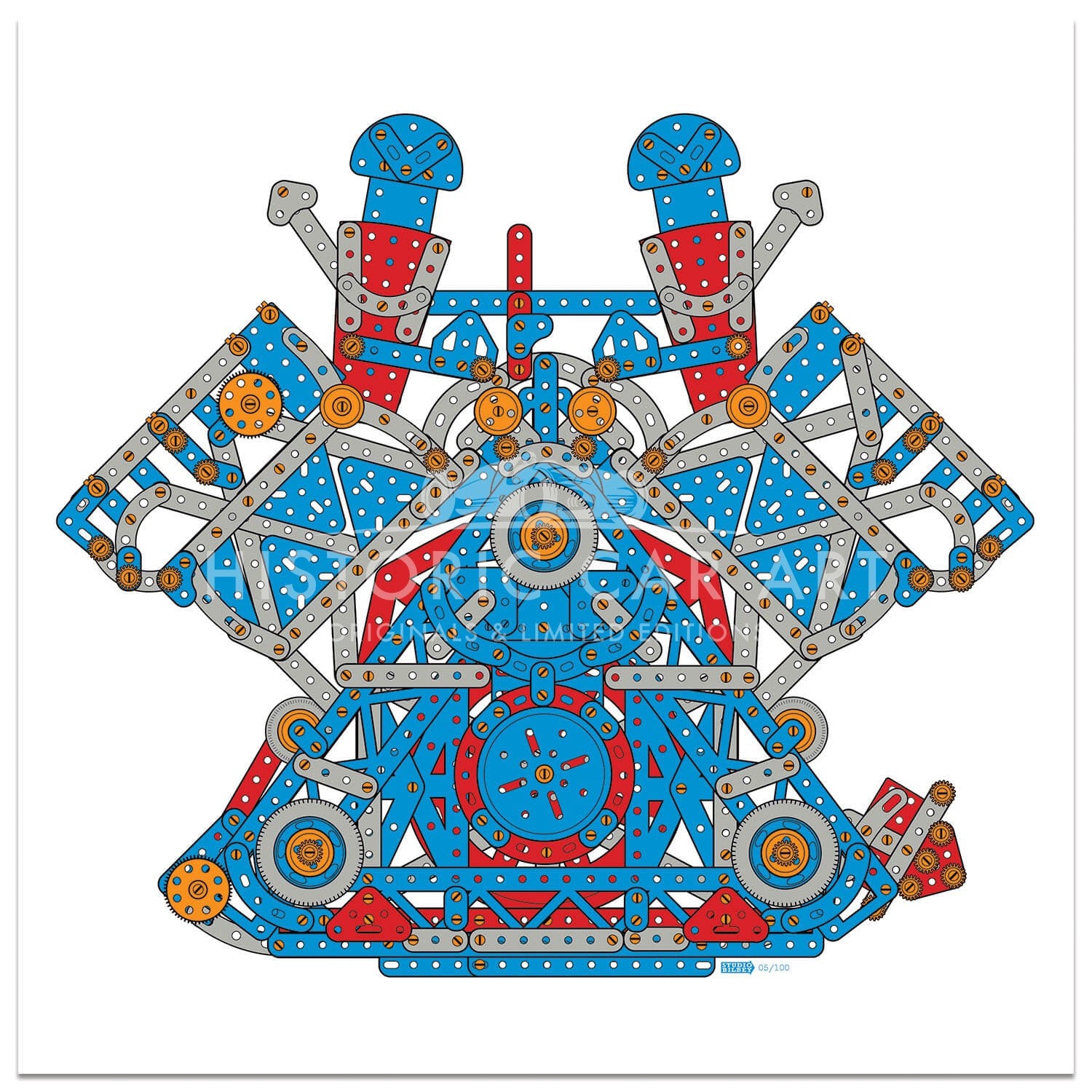 Bilbey Studio BILBEY -Meccano Engine Series: Ford-Cosworth DFV | Art Print ...