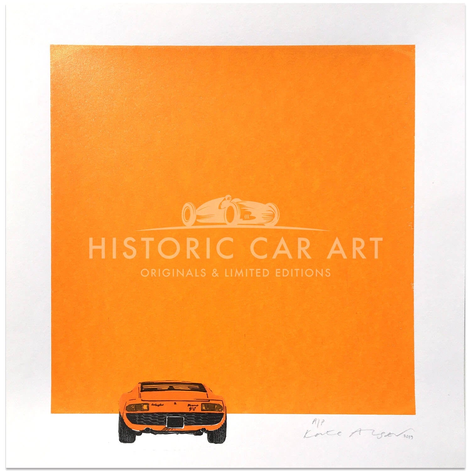 Lamborghini Miura | Orange | Screen Print | Left