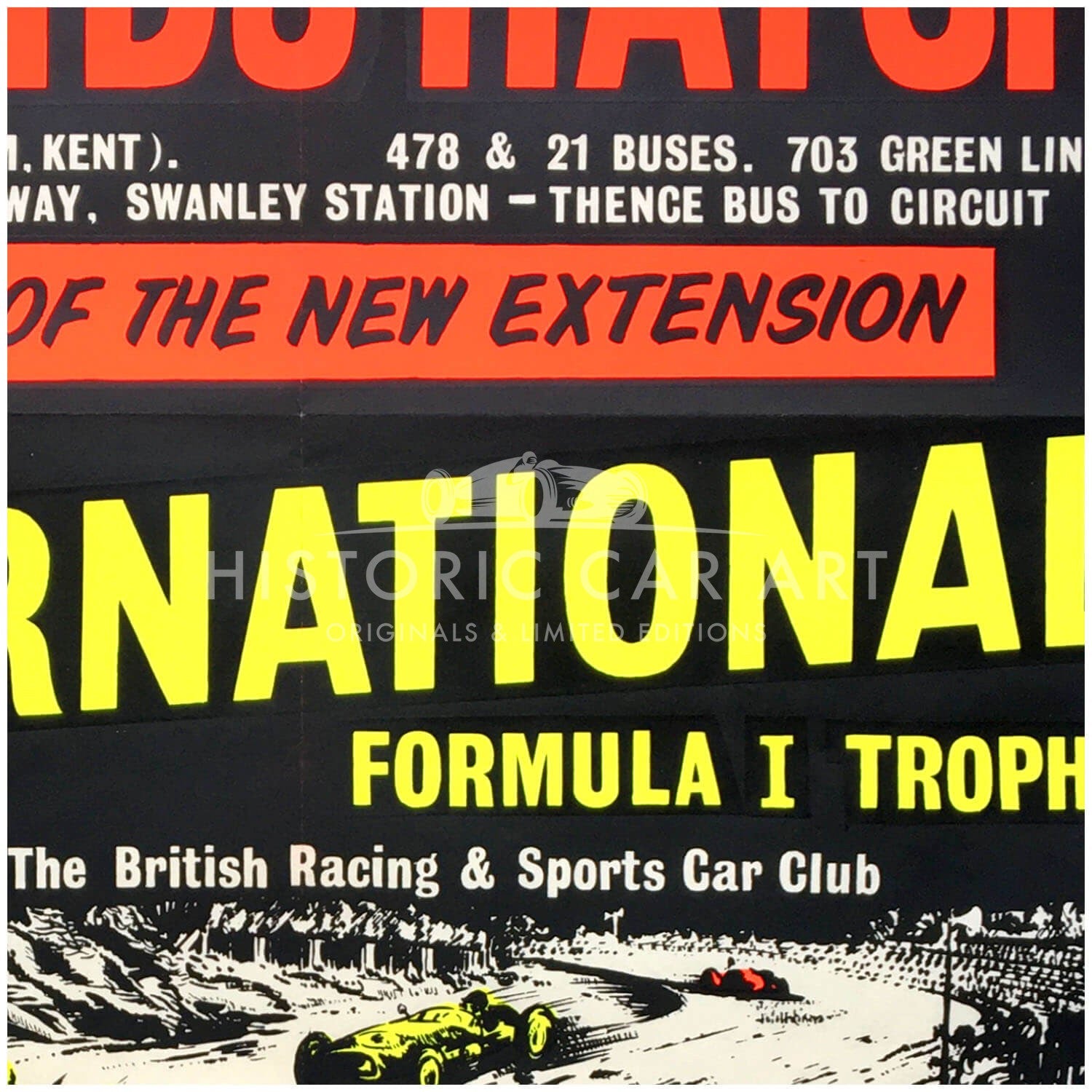 British | Brands Hatch | Silver City Trophy 1961 | Original Poster