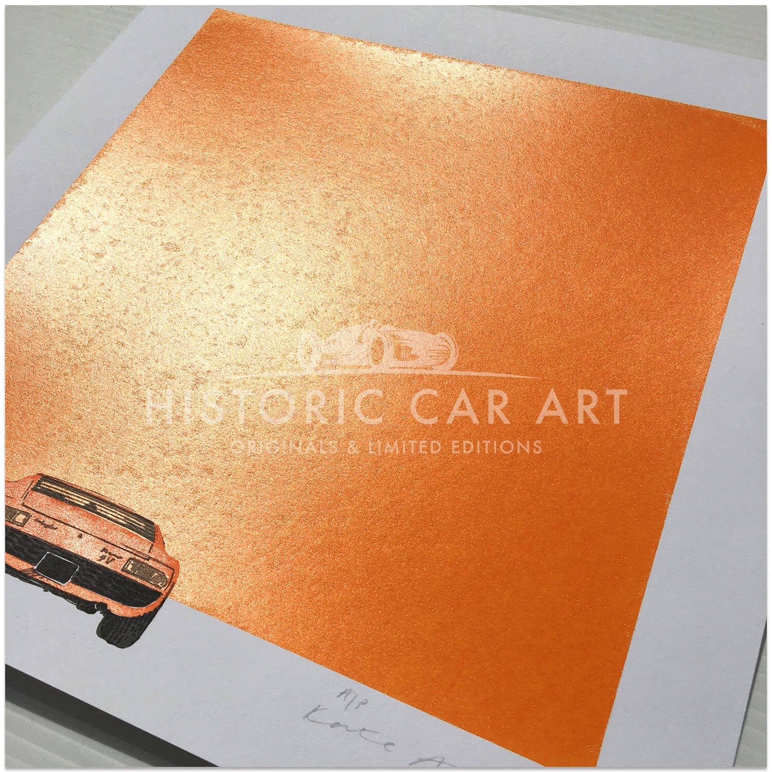 Lamborghini Miura | Orange | Screen Print | Left