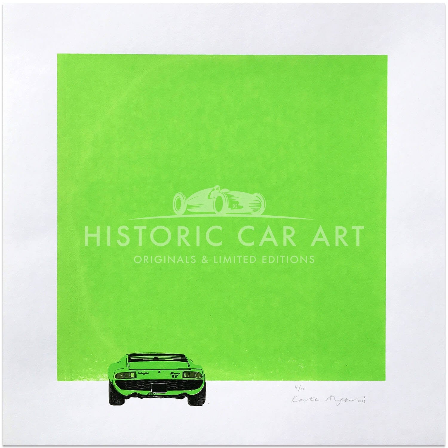 Lamborghini Miura | Green | Screen Print | Left
