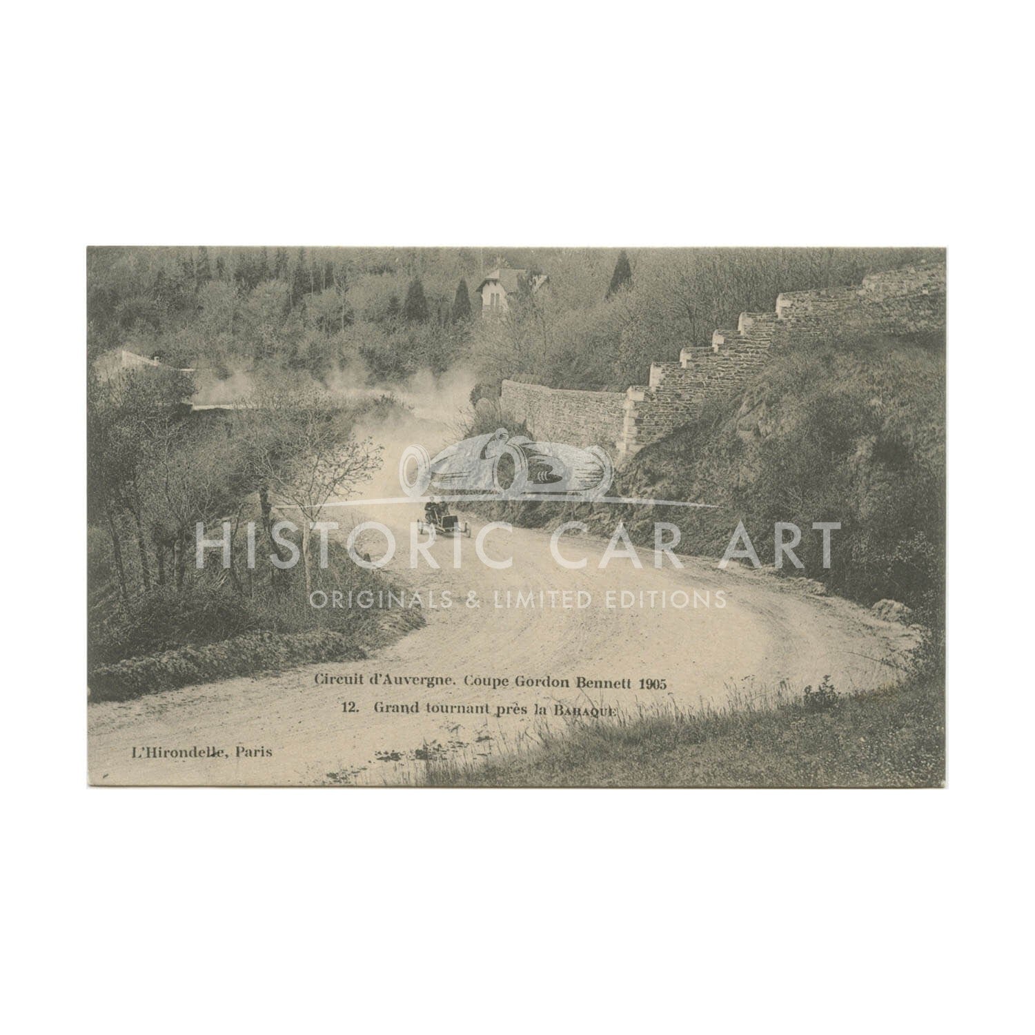 French | 1905 of Circuit d'Auvergne - Bahque Turn | Vintage Postcard