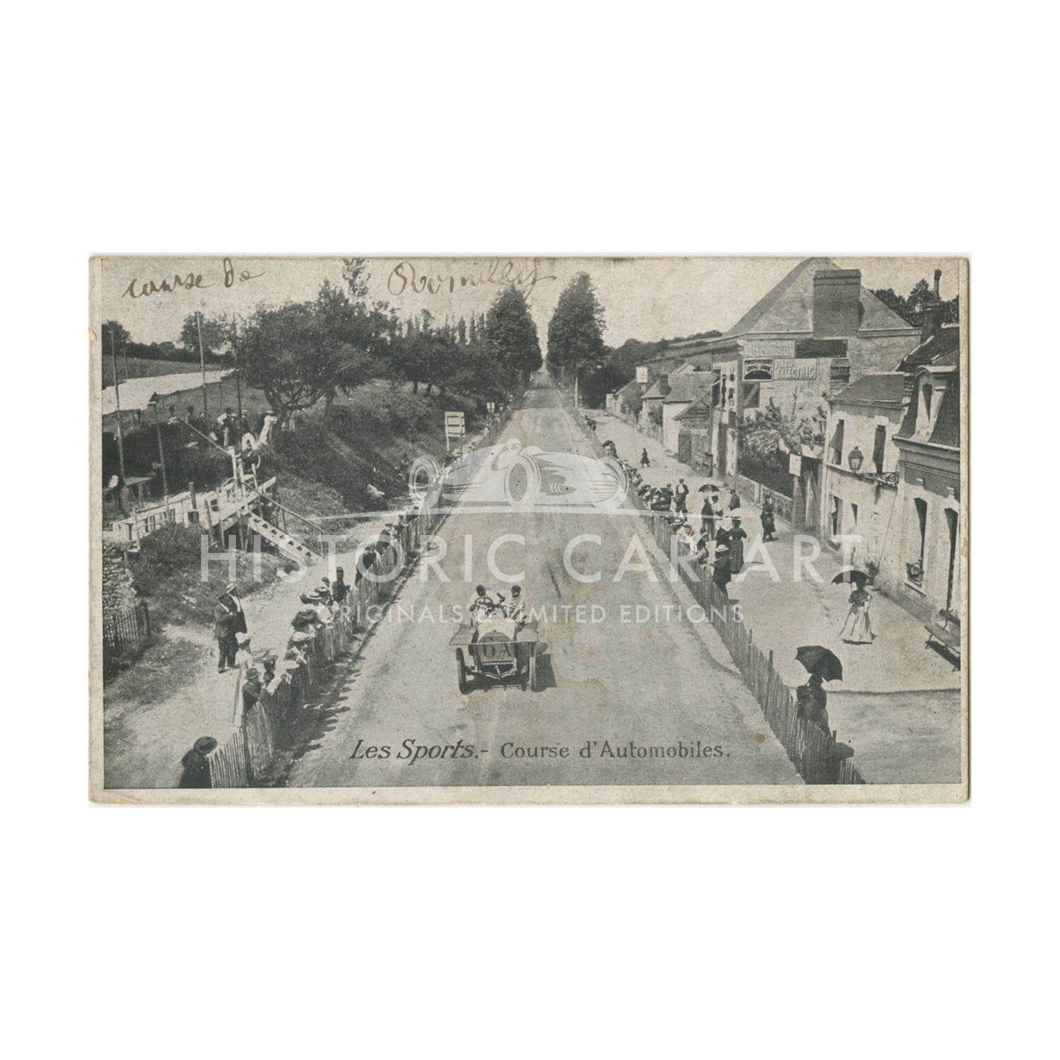 French | Les Sports  - Course d'Automobiles | Vintage Postcard