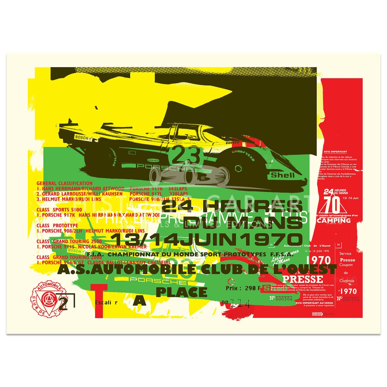 Porsche 917 | 1970 Le Mans 24 Hours Celebration | Art Print | Poster #1