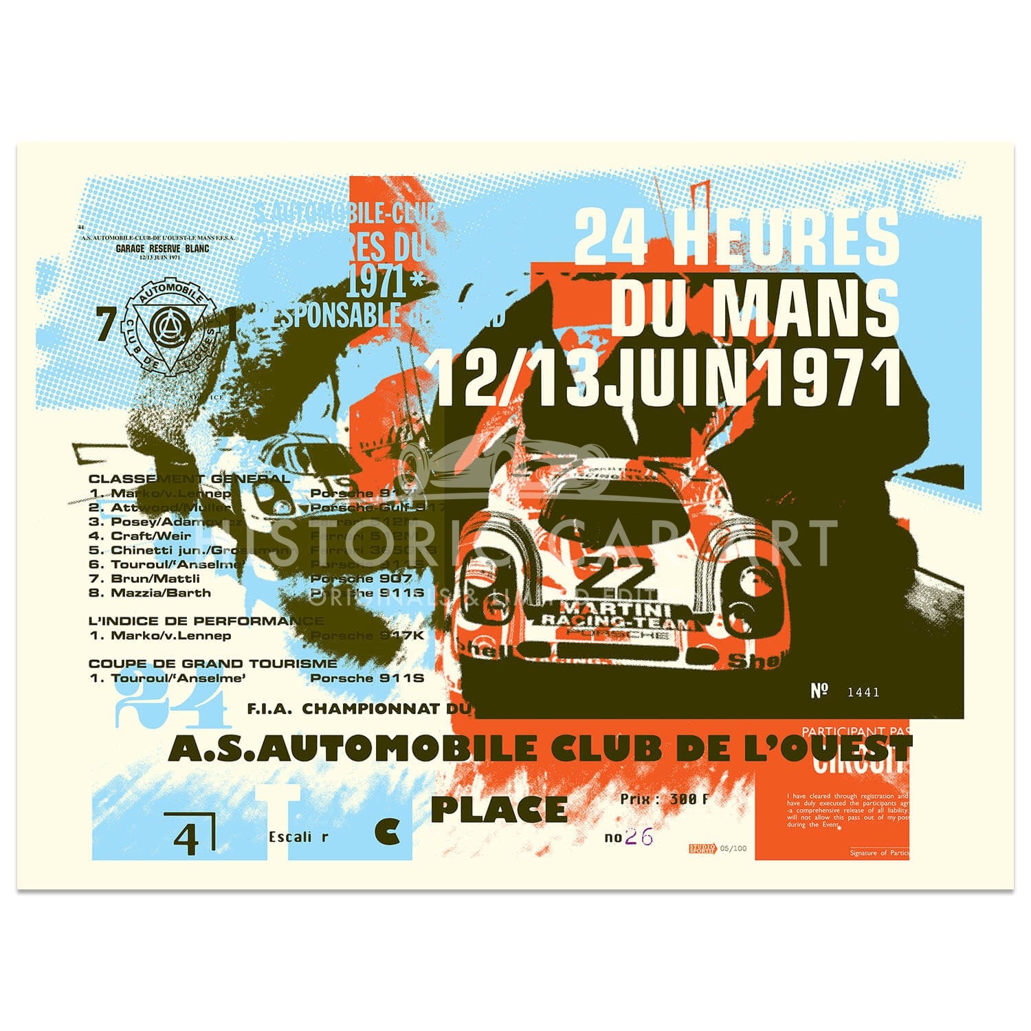 Porsche 917 | 1971 Le Mans 24 Hours Celebration | Art Print | Poster #1