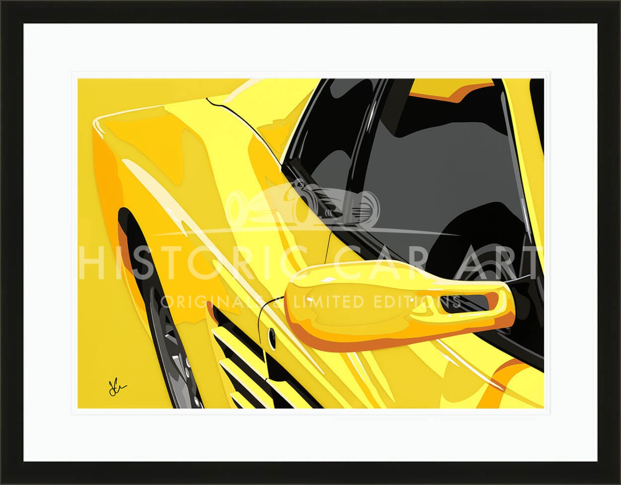 SPEED ICONS: Ferrari Testarossa | Testagiallo | Art Print