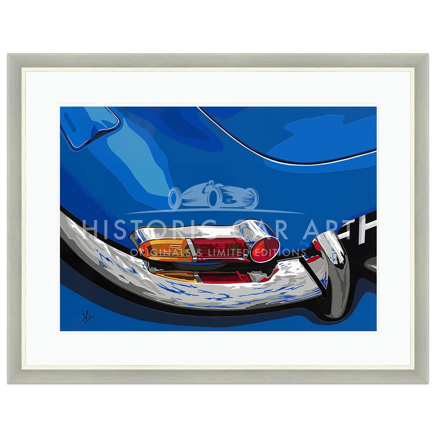 SPEED ICONS: Jaguar E-Type | Blue-Type | Art Print