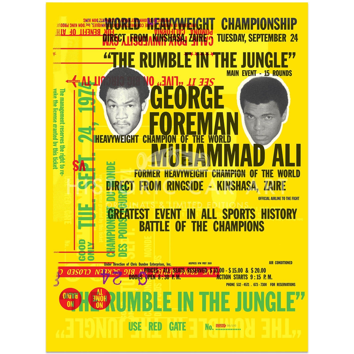 Boxing | Forman v Ali | Rumble in the Jungle Celebration | Art Print | Poster #3
