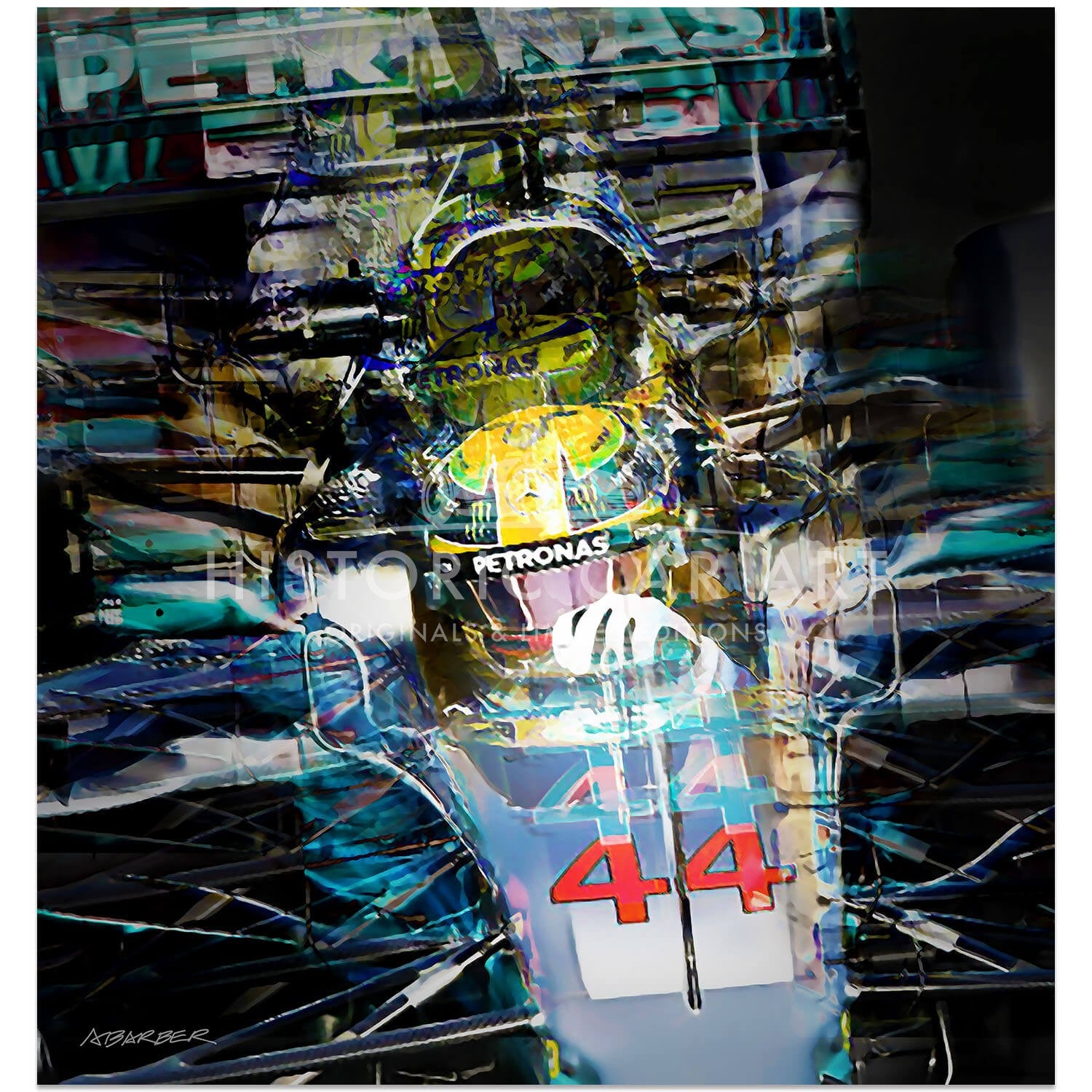 Lewis Hamilton | Prints Posters and Paintings | Historic Car Art