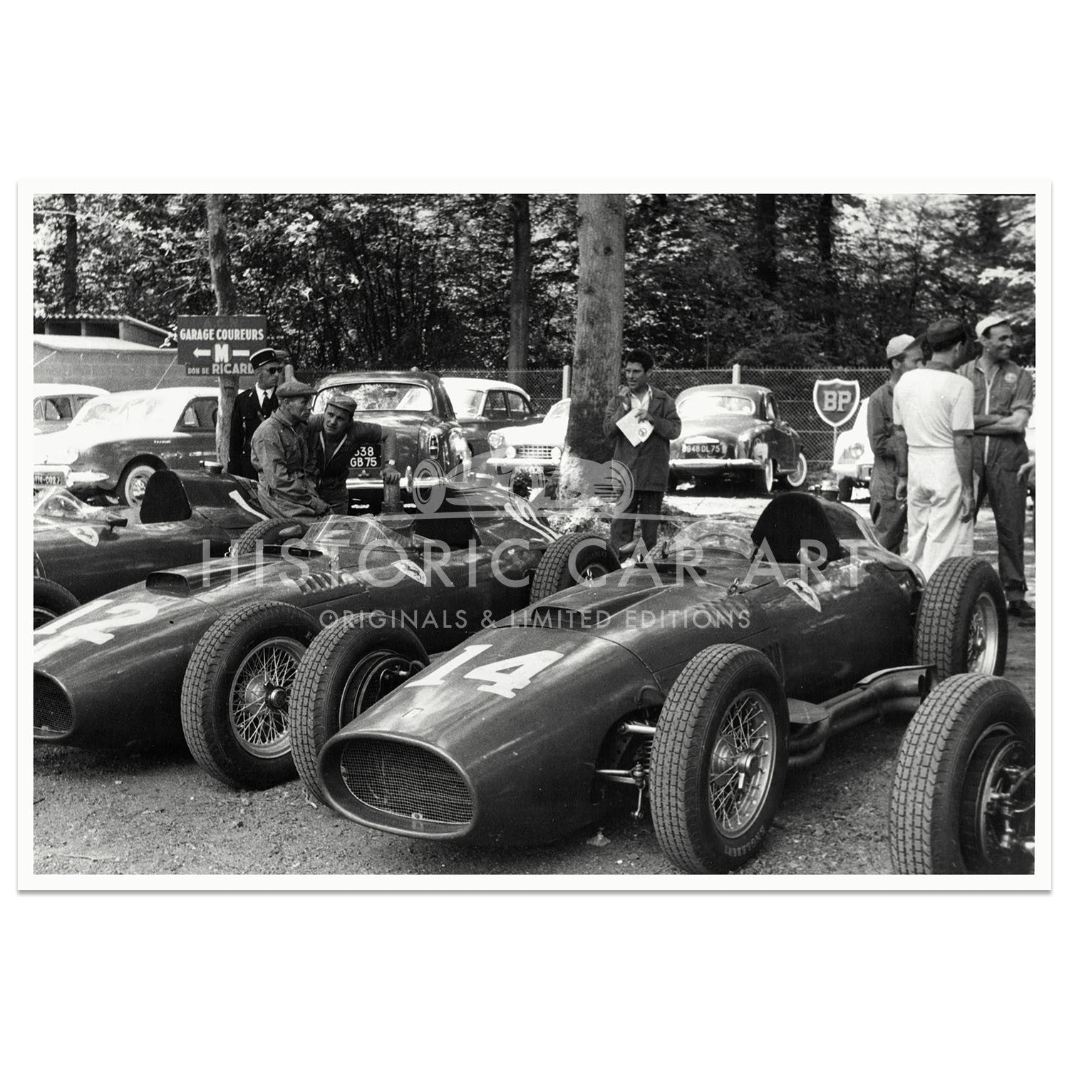 1957 French Grand Prix | Hawthorn Collins Ferrari Pit | Photograph
