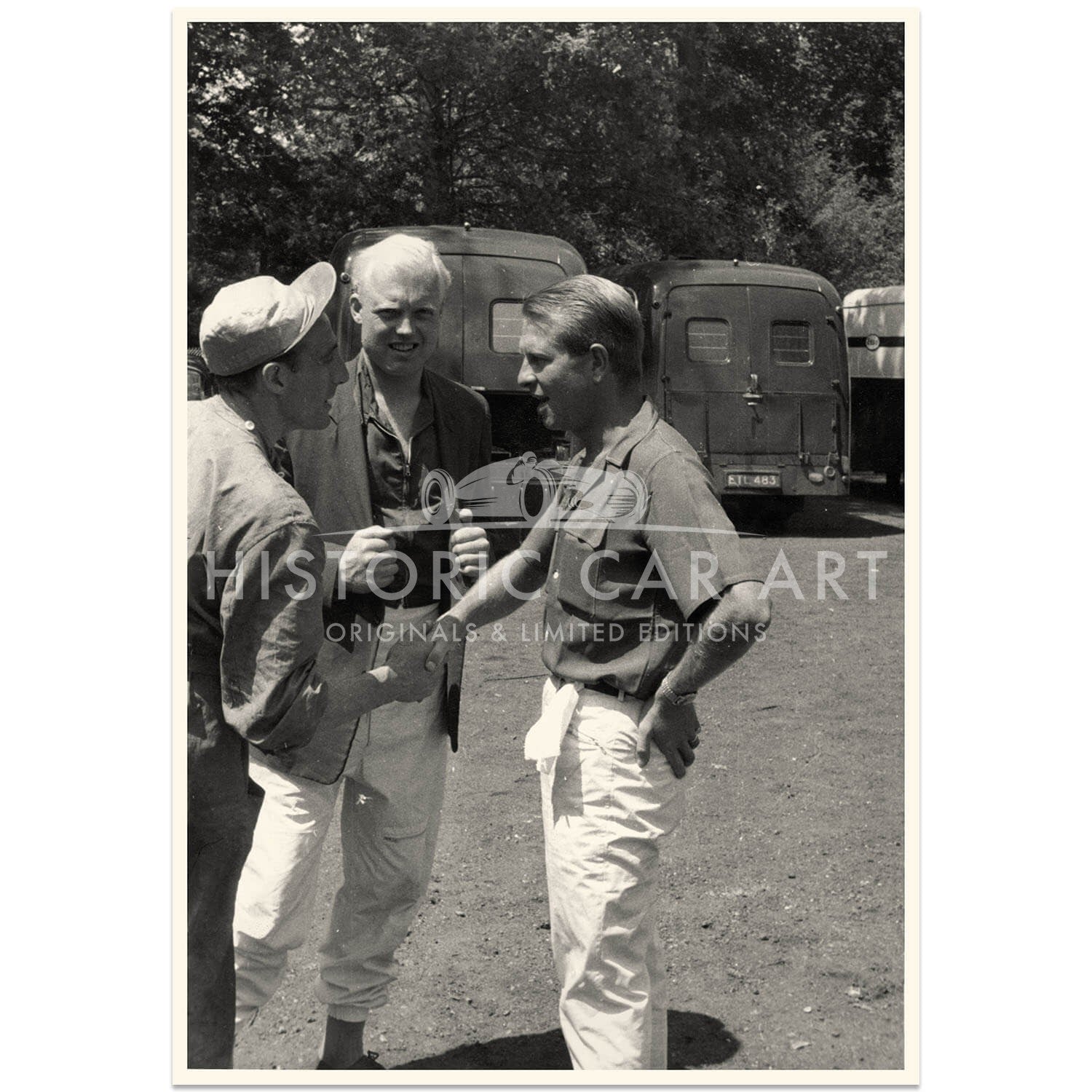 1957 French Grand Prix | Hawthorn & Collins in discussion | Photograph