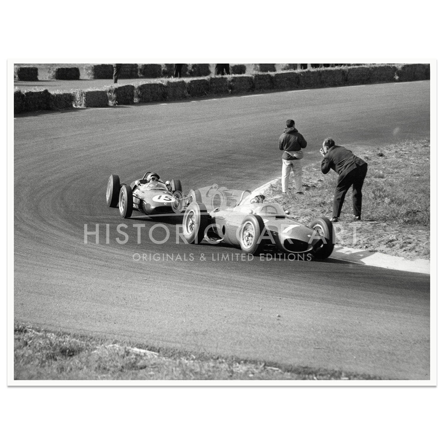 1961 Dutch Grand Prix | Phil Hill (Ferrari) & Jim Clark (Lotus) | Photograph