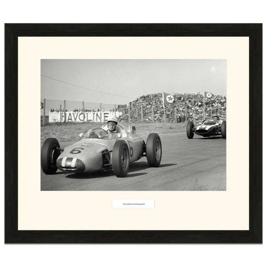 1961 Dutch Grand Prix | Jo Bonnier (Porsche) & Bruce McLaren (Cooper) | Photograph