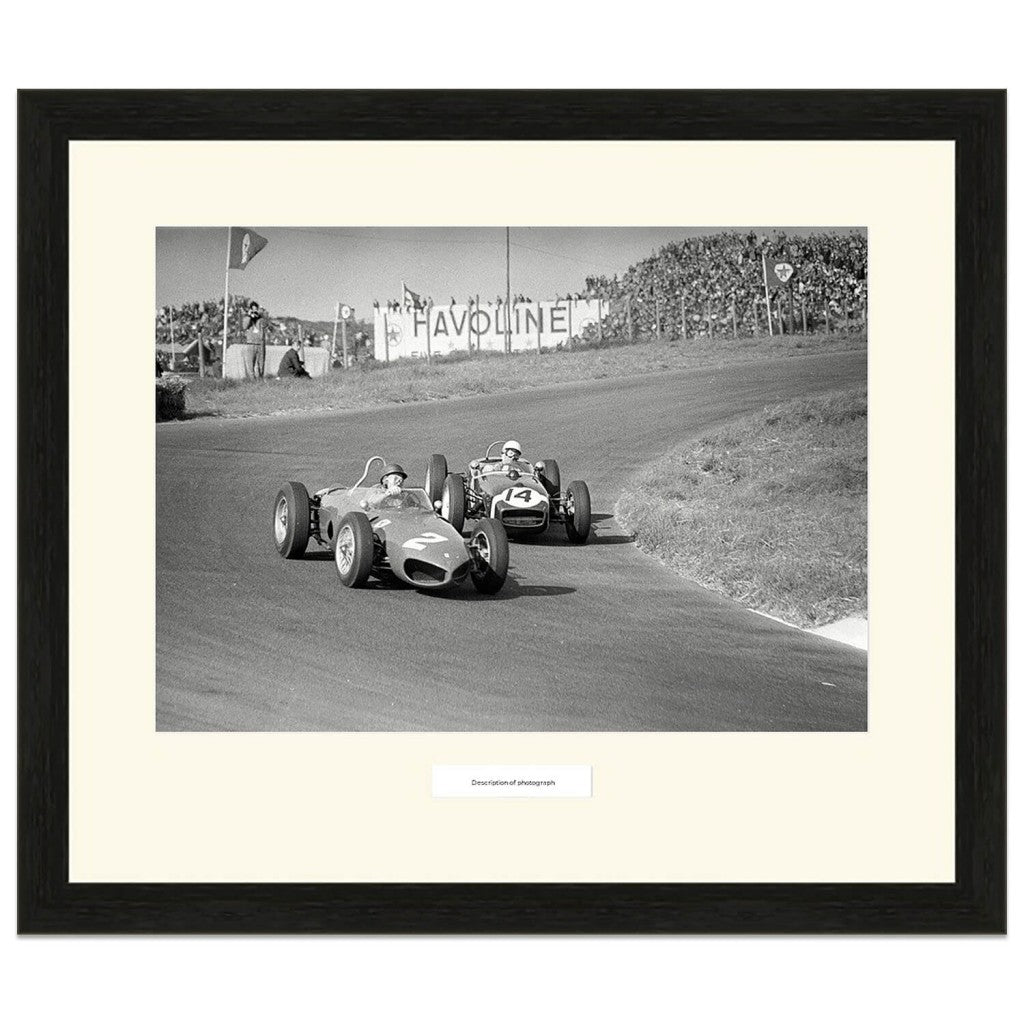 1961 Dutch Grand Prix | Richie Ginther (Ferrari) & Stirling Moss (Lotus) Battle | Photograph