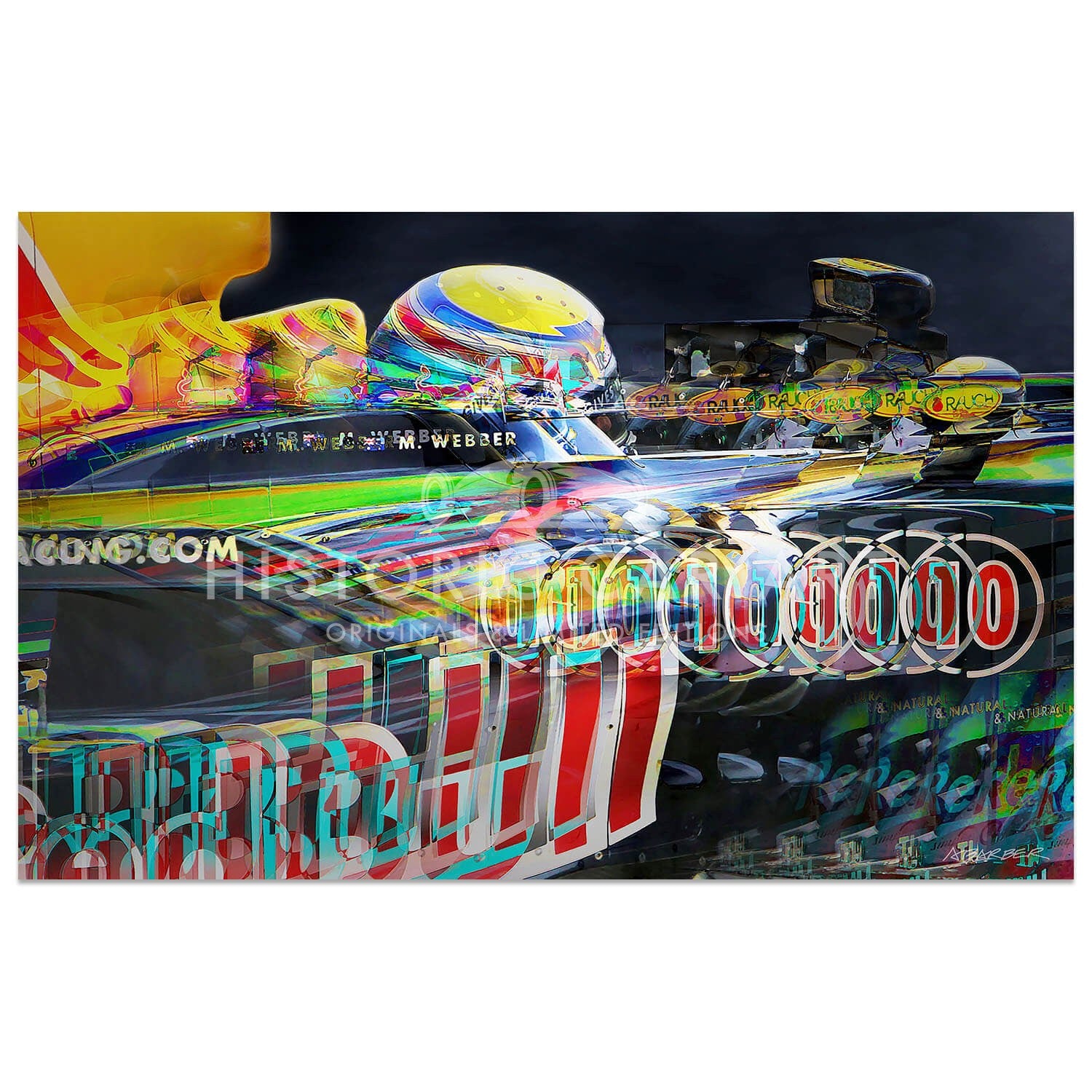 Mark Webber | Red Bull-Renault | Belgian Grand Prix | 2008 | Art Print