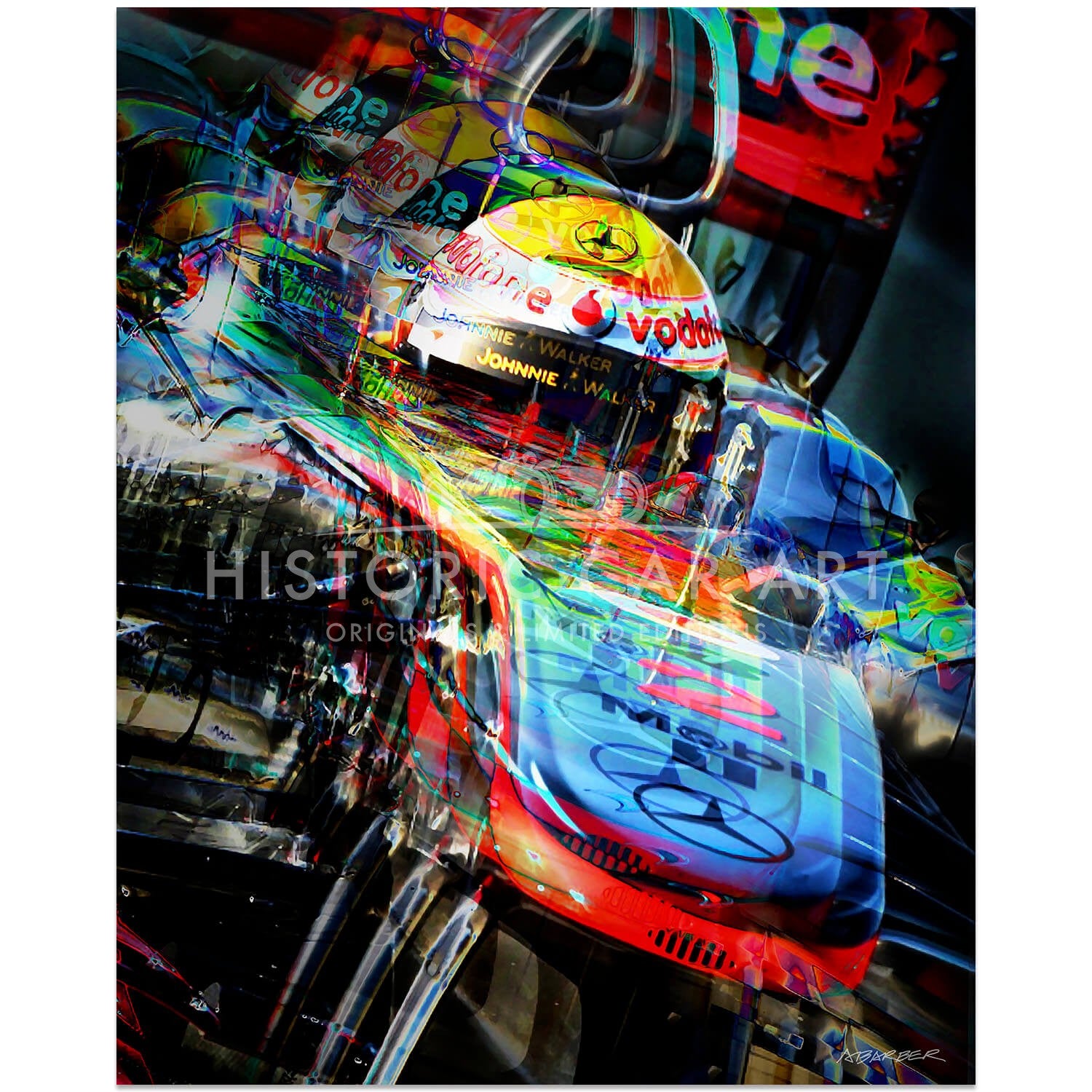 Lewis Helim Lewis Hamilton | Prints Posters and Paintings | Historic Car Art