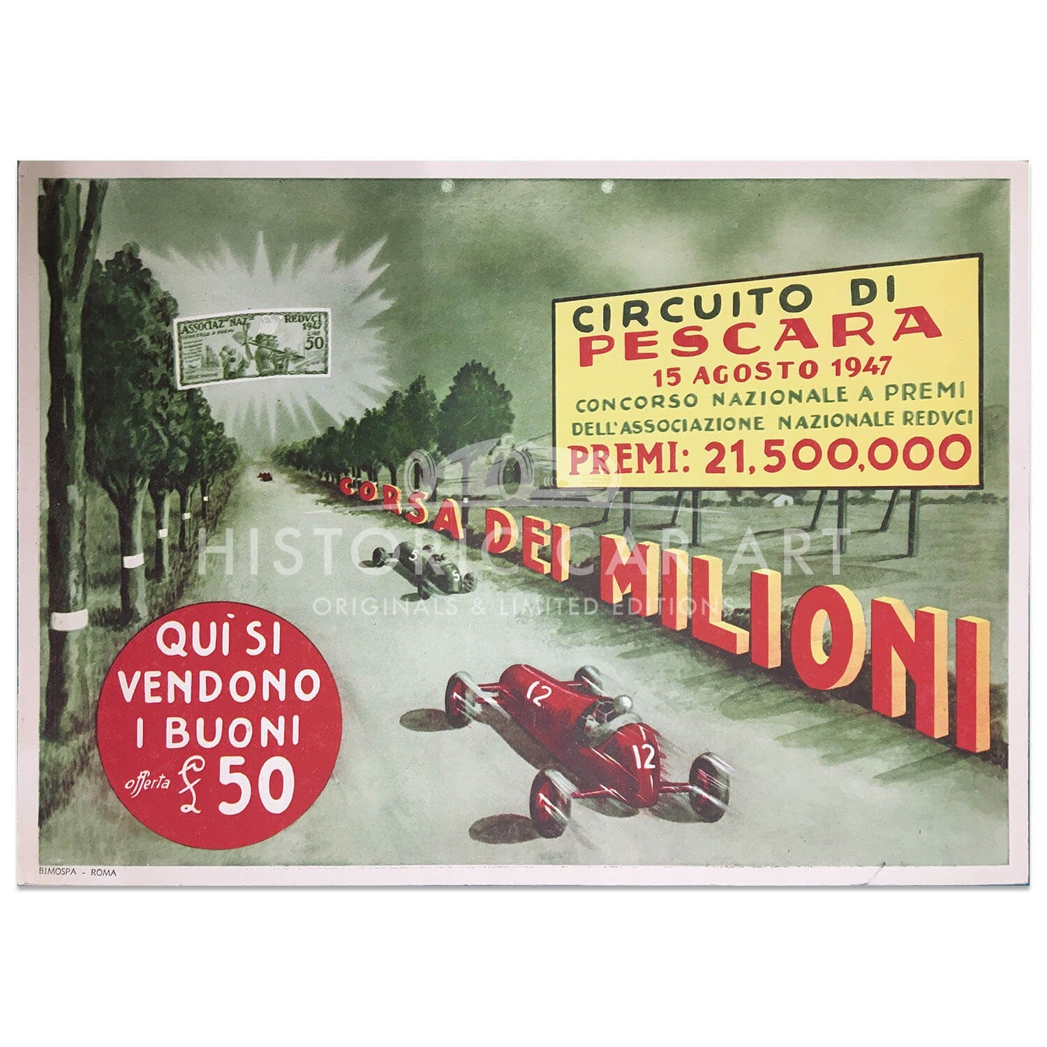 Italian | Circuito di Pescara 1947 | Original Poster