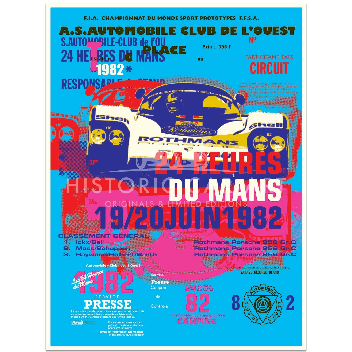 Porsche 956 | 1982 Le Mans 24 Hours Celebration | Art Print | Poster #1