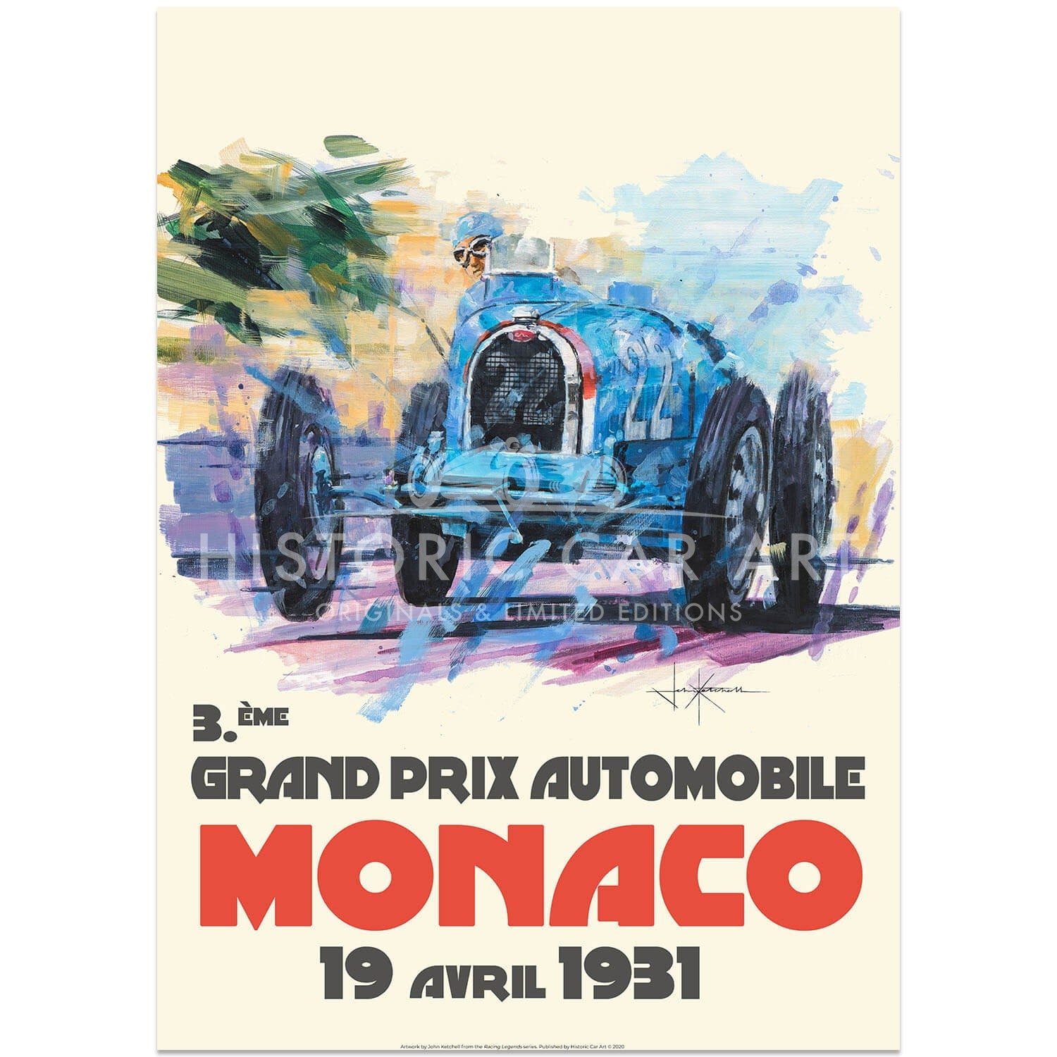 Chiron & Bugatti | Monaco Grand Prix 1931 Poster