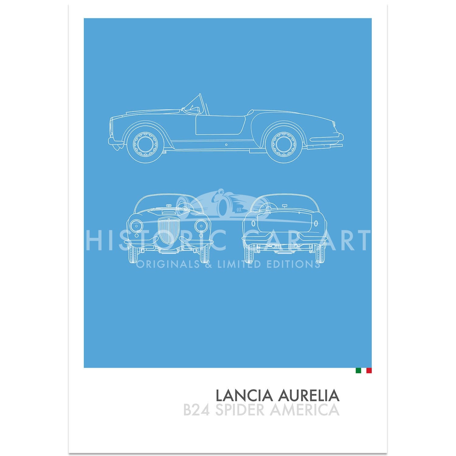 Lancia Aurelia B24 Spider America | Art Print