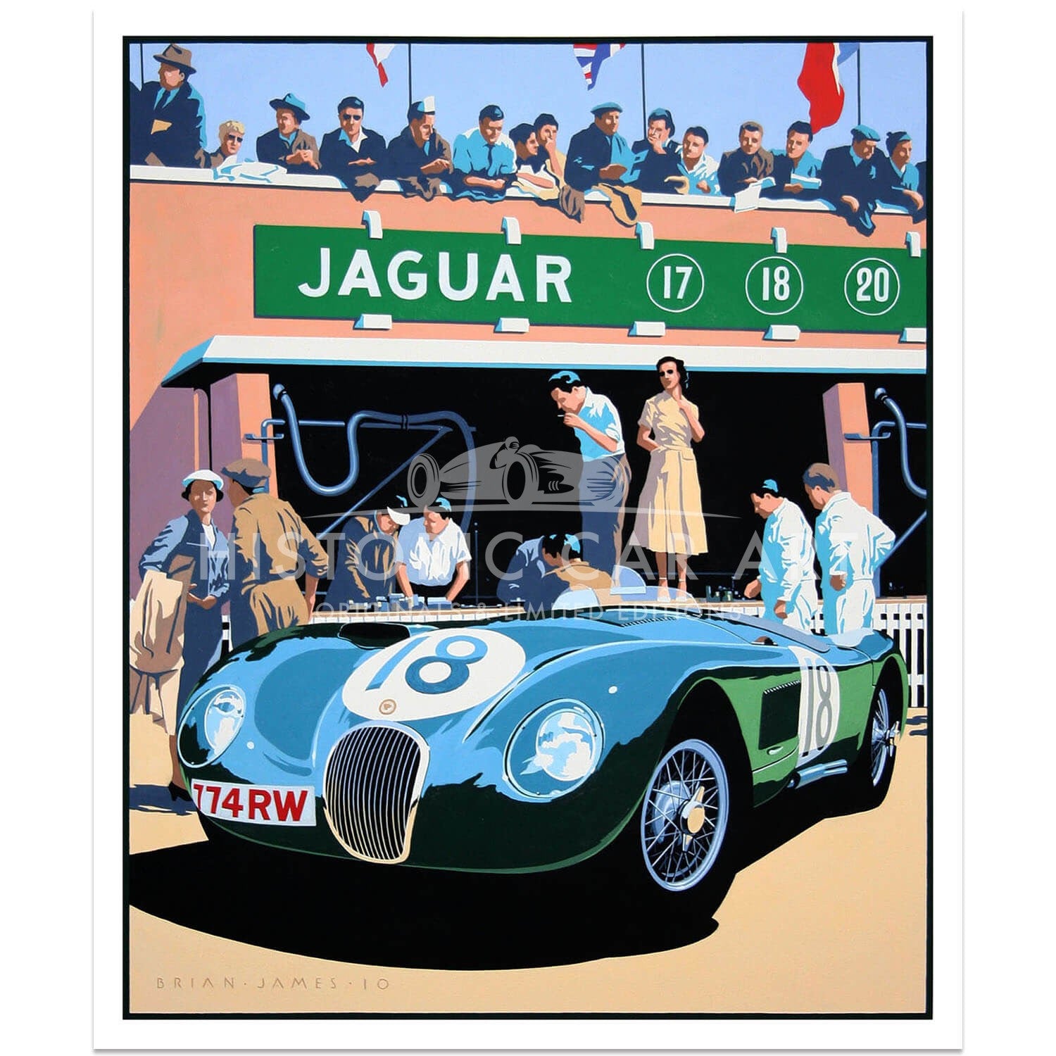 1953 Jaguar C-type - Print