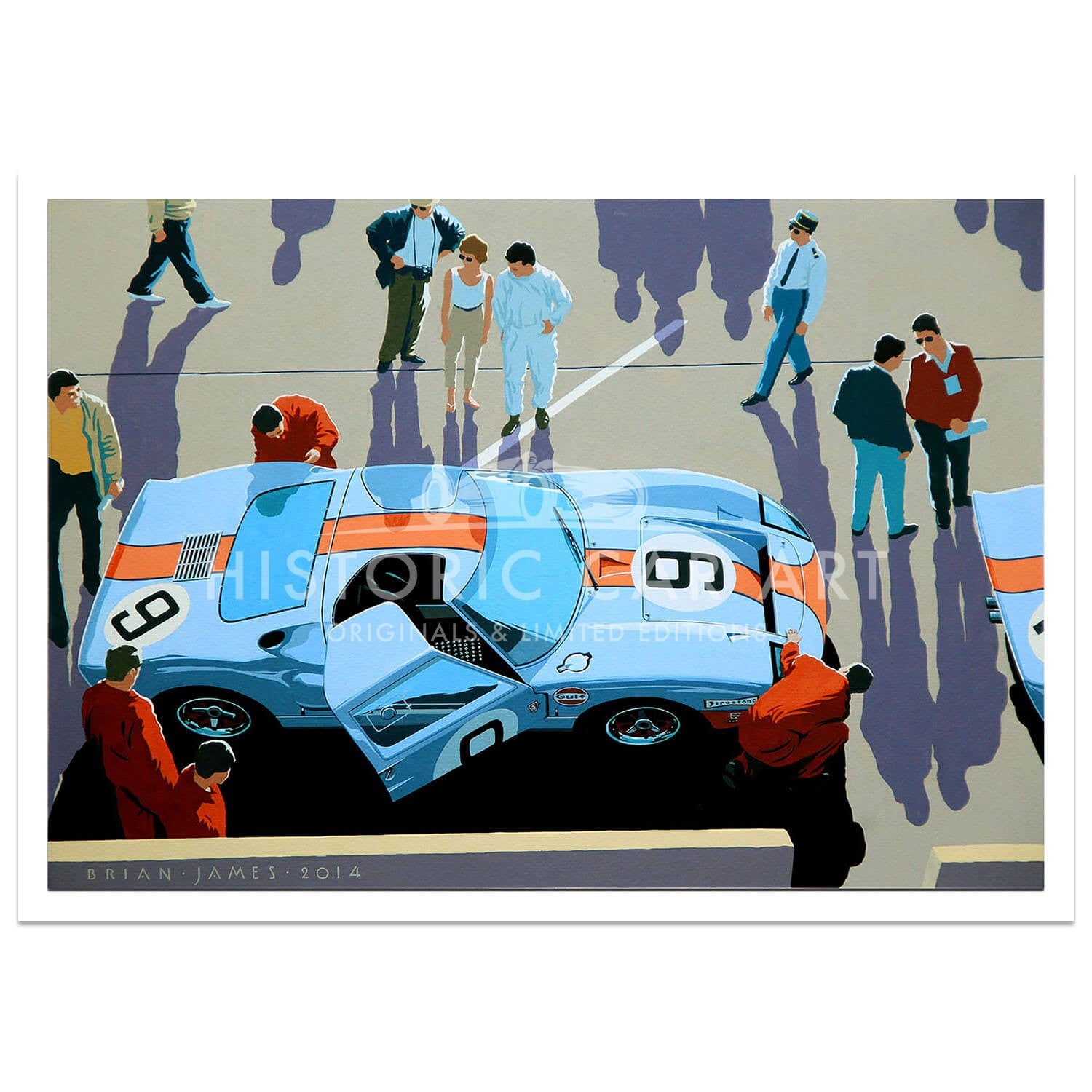 1968 Ford GT40 at Le Mans - Print