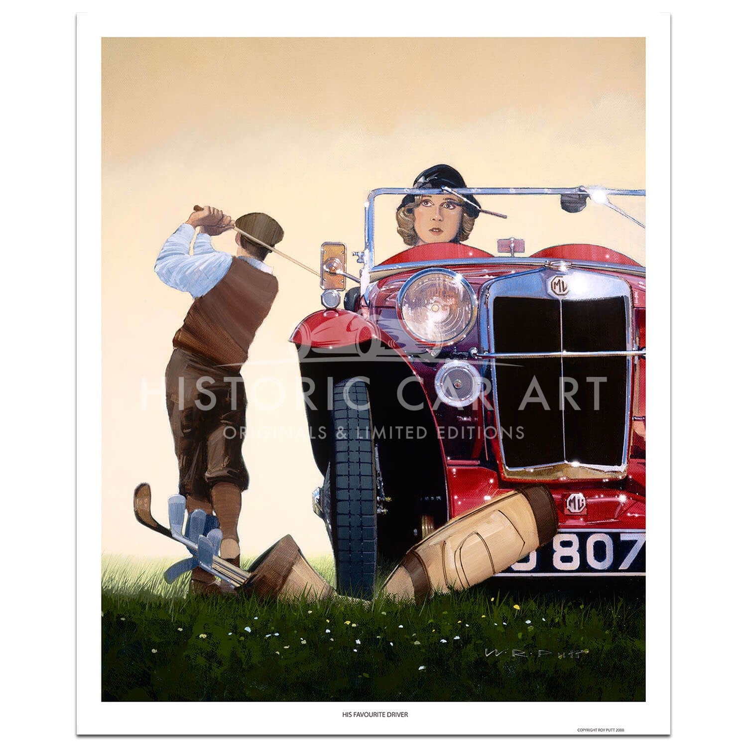 His Favourite Driver - MG K-Type Magnette | 1933 | Art Print