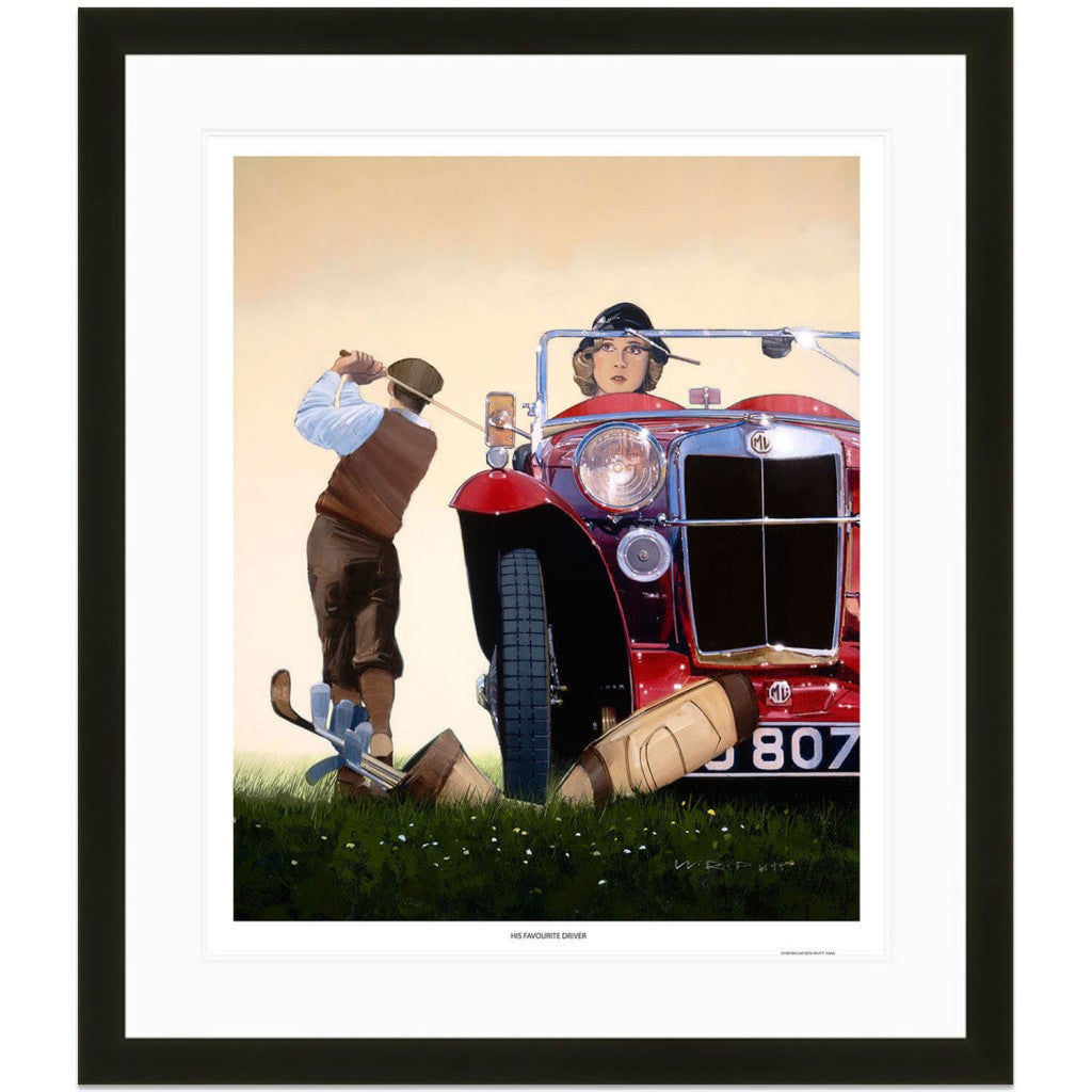 His Favourite Driver - MG K-Type Magnette | 1933 | Art Print