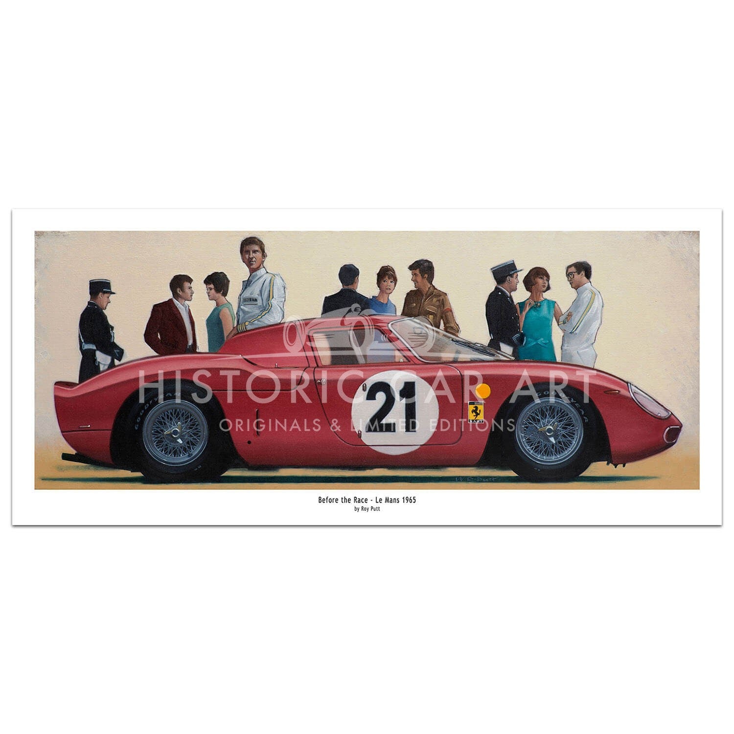Before the Race - Le Mans 1965 - Ferrari 250LM | Le Mans | 1965 | Art Print