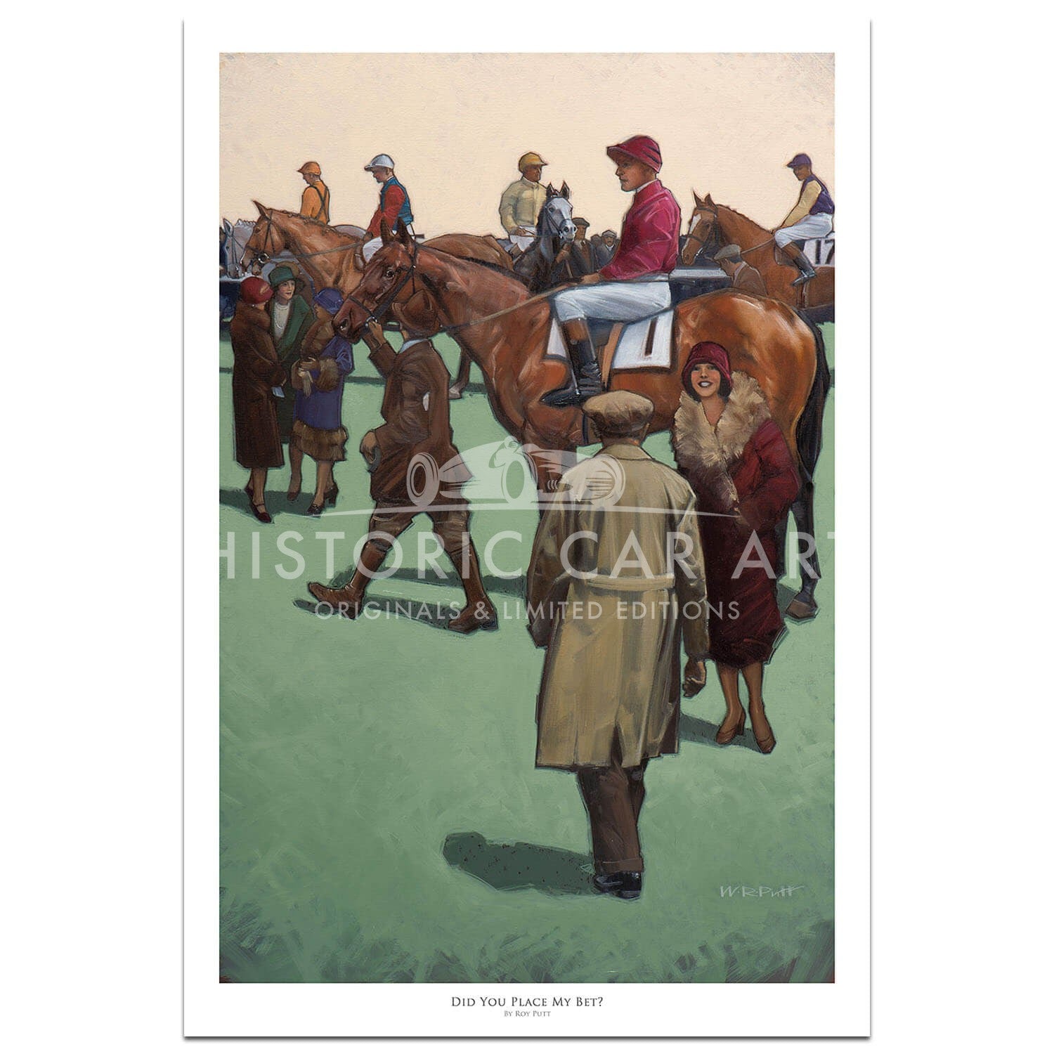 Did you place my bet? - Paddock scene | Race Horses | 1920s | Art Print